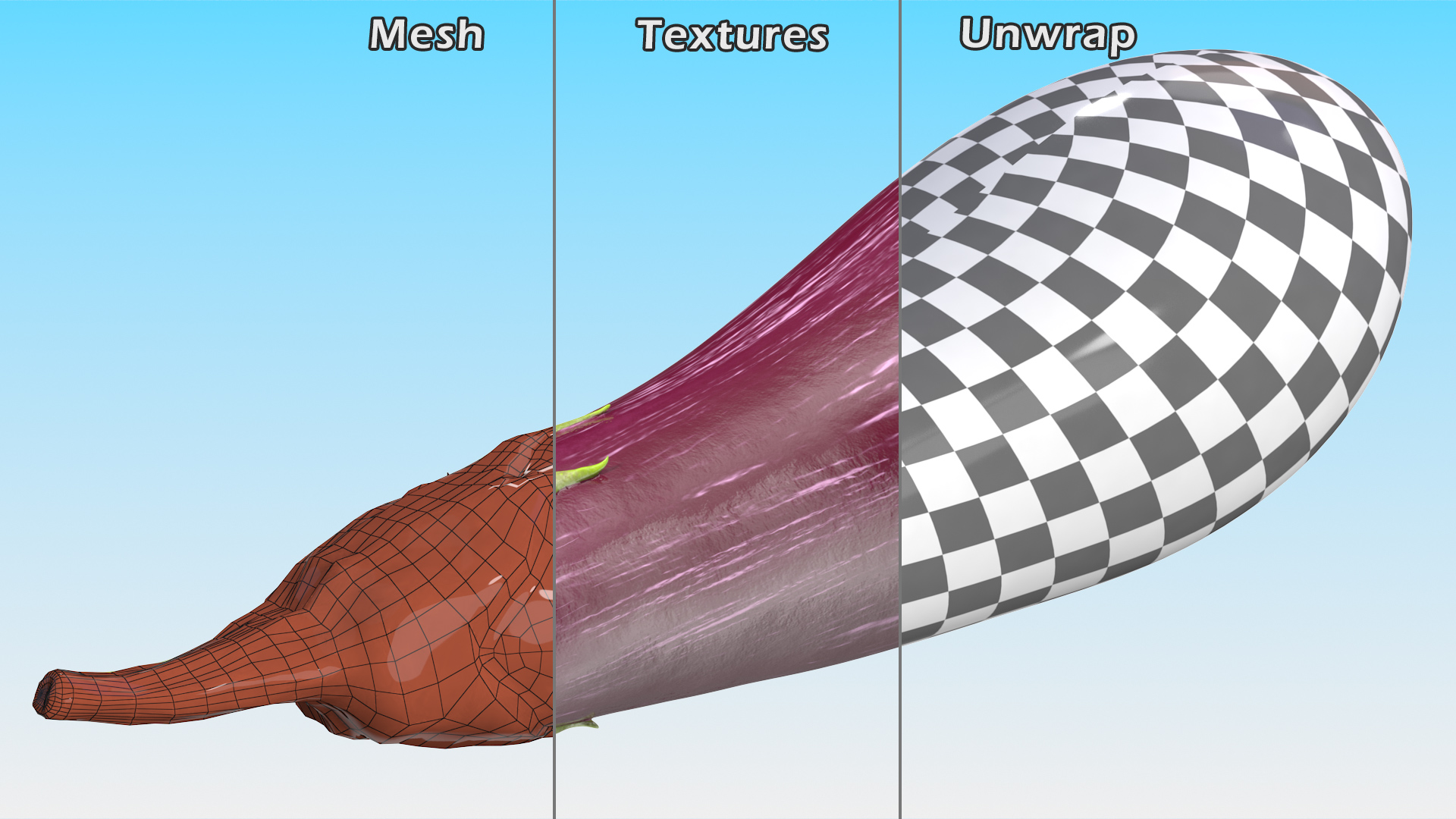 3D Listada de Gandia Eggplant