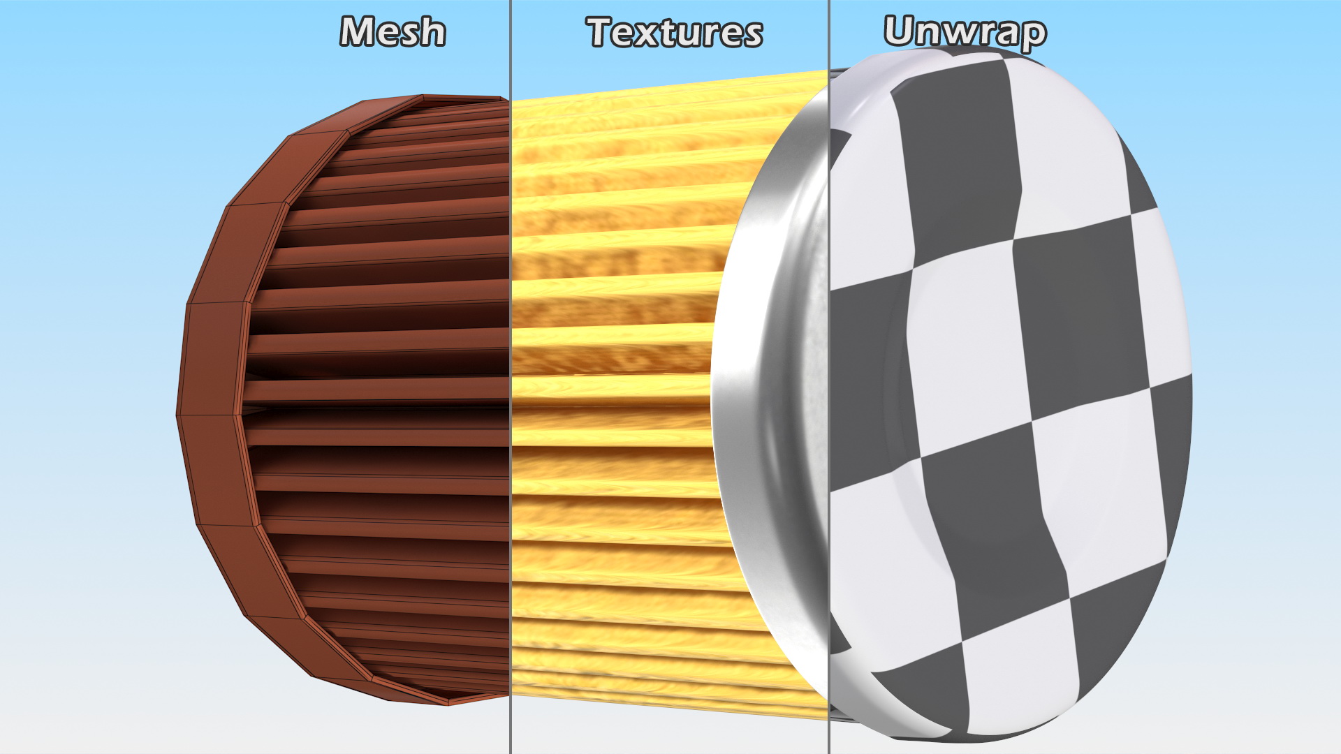 3D model Fuel Filter Paper Element