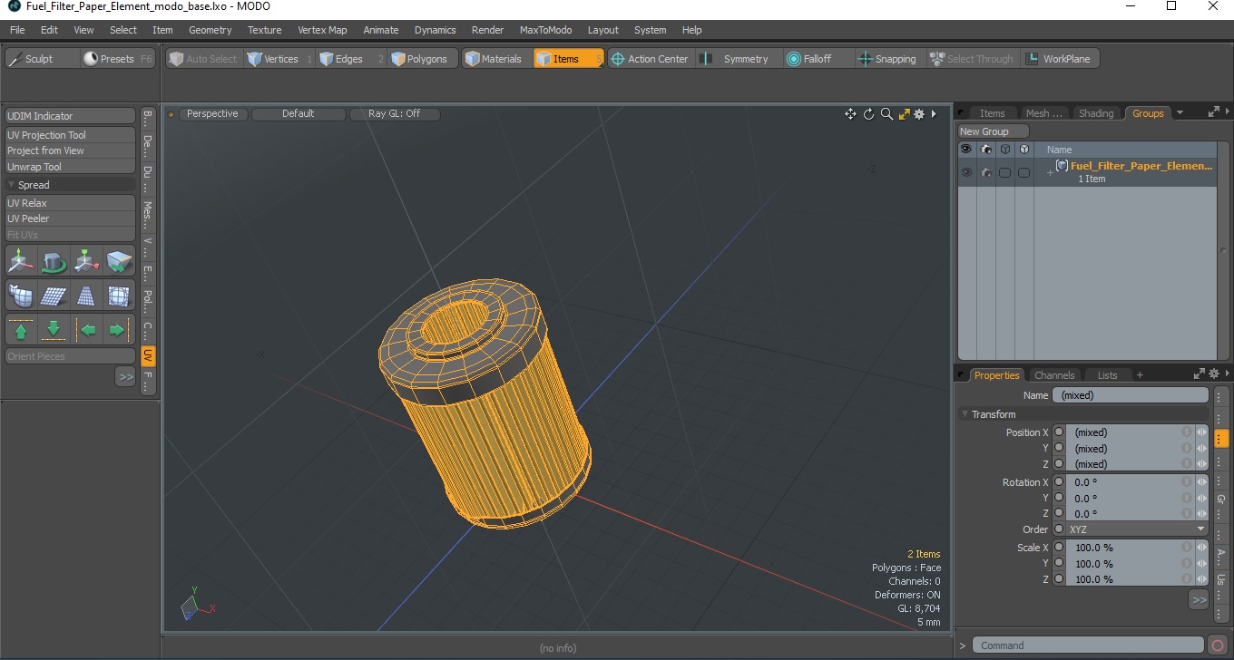 3D model Fuel Filter Paper Element