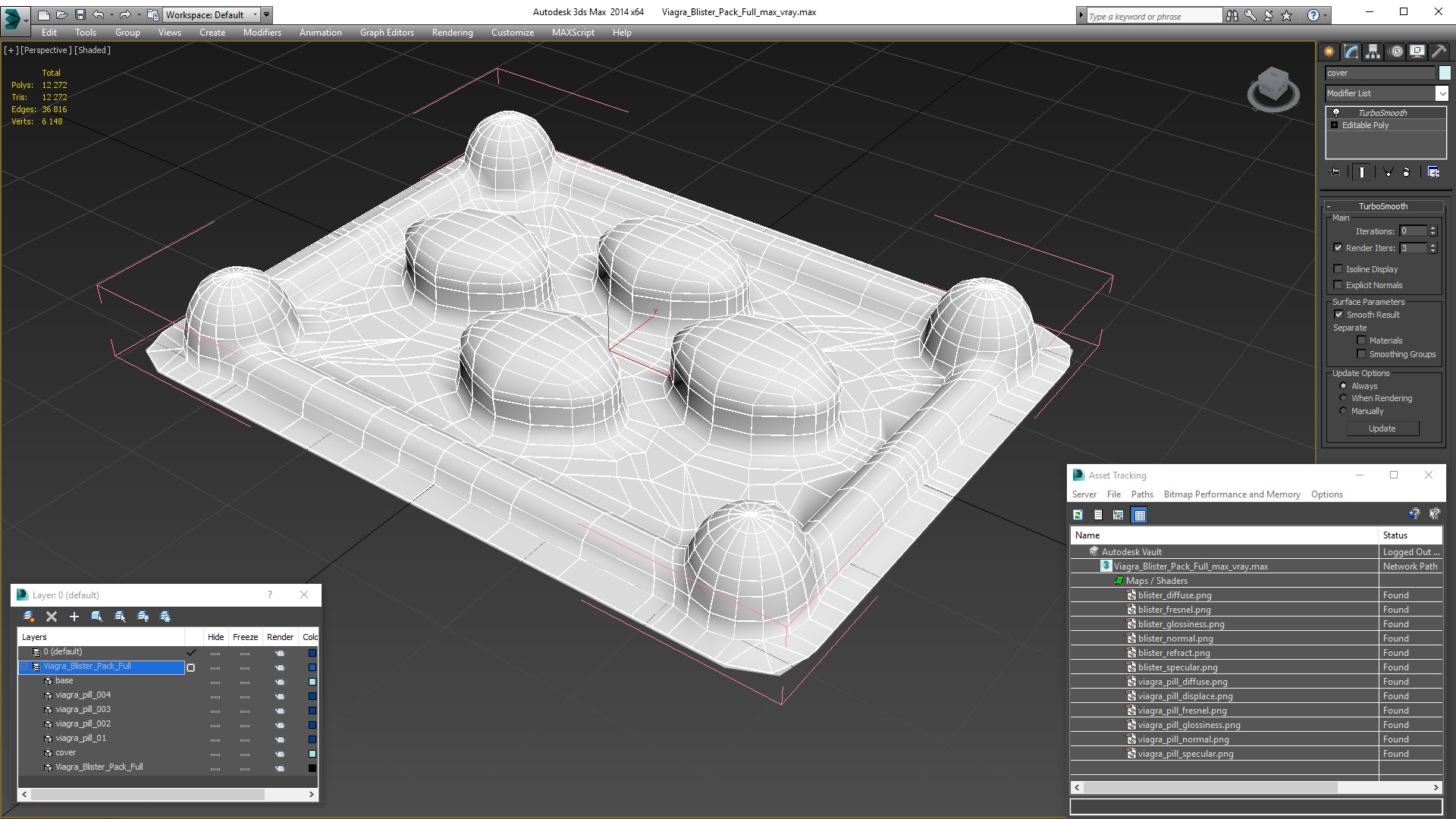 Viagra Blister Pack Full 3D model