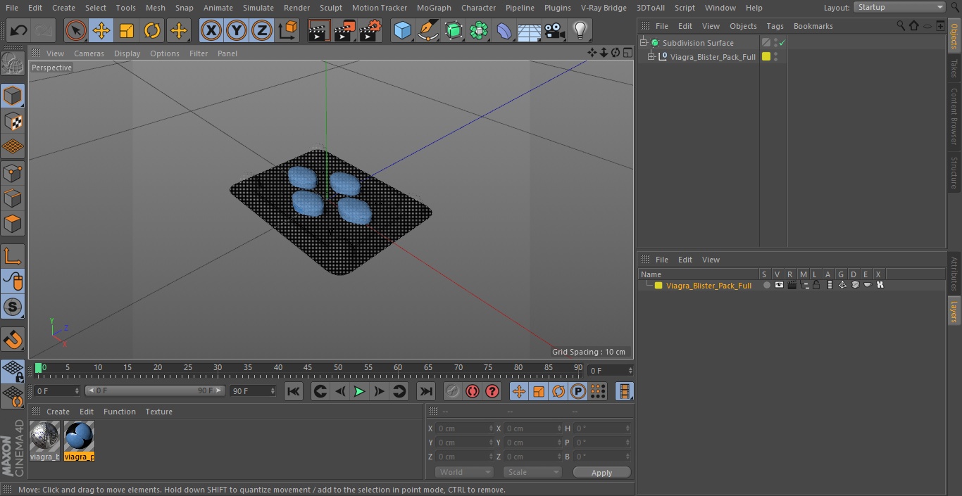 Viagra Blister Pack Full 3D model