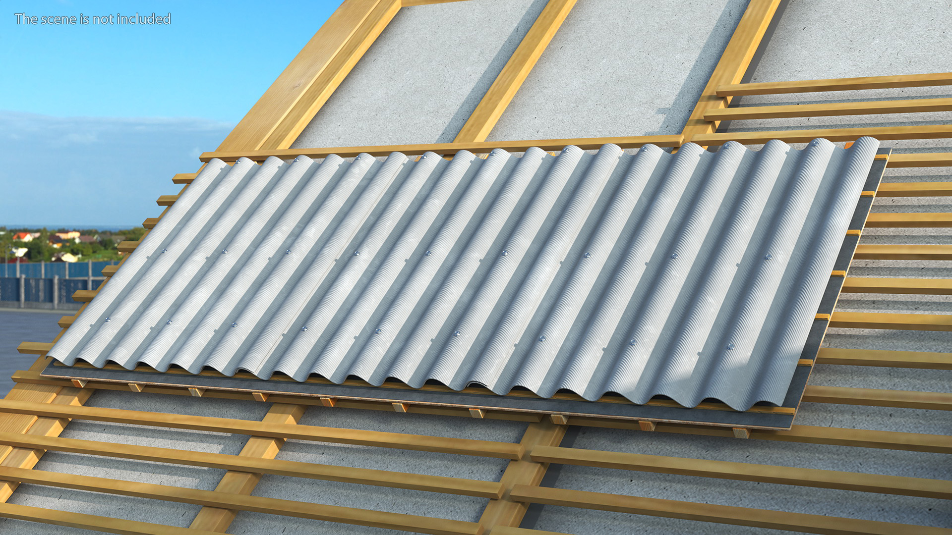 Asbestos Roof Slate 3D model