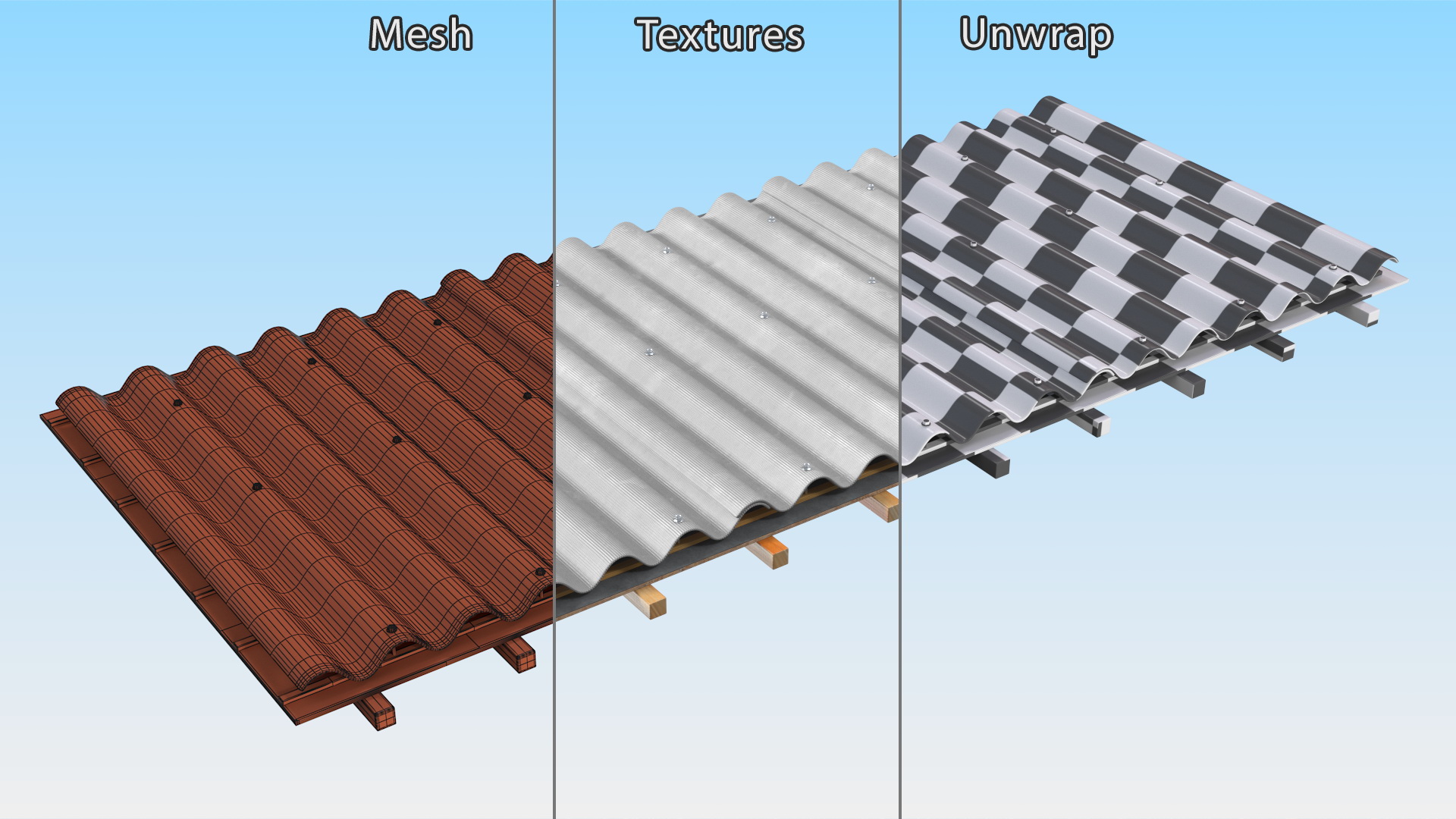 Asbestos Roof Slate 3D model