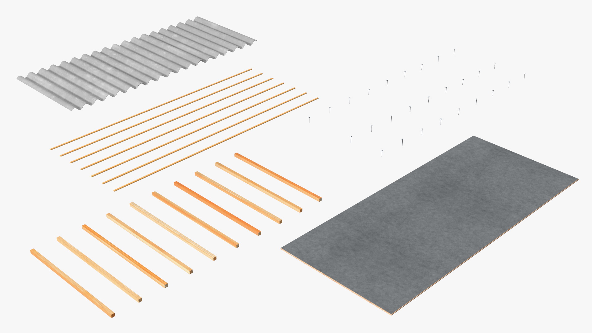Asbestos Roof Slate 3D model