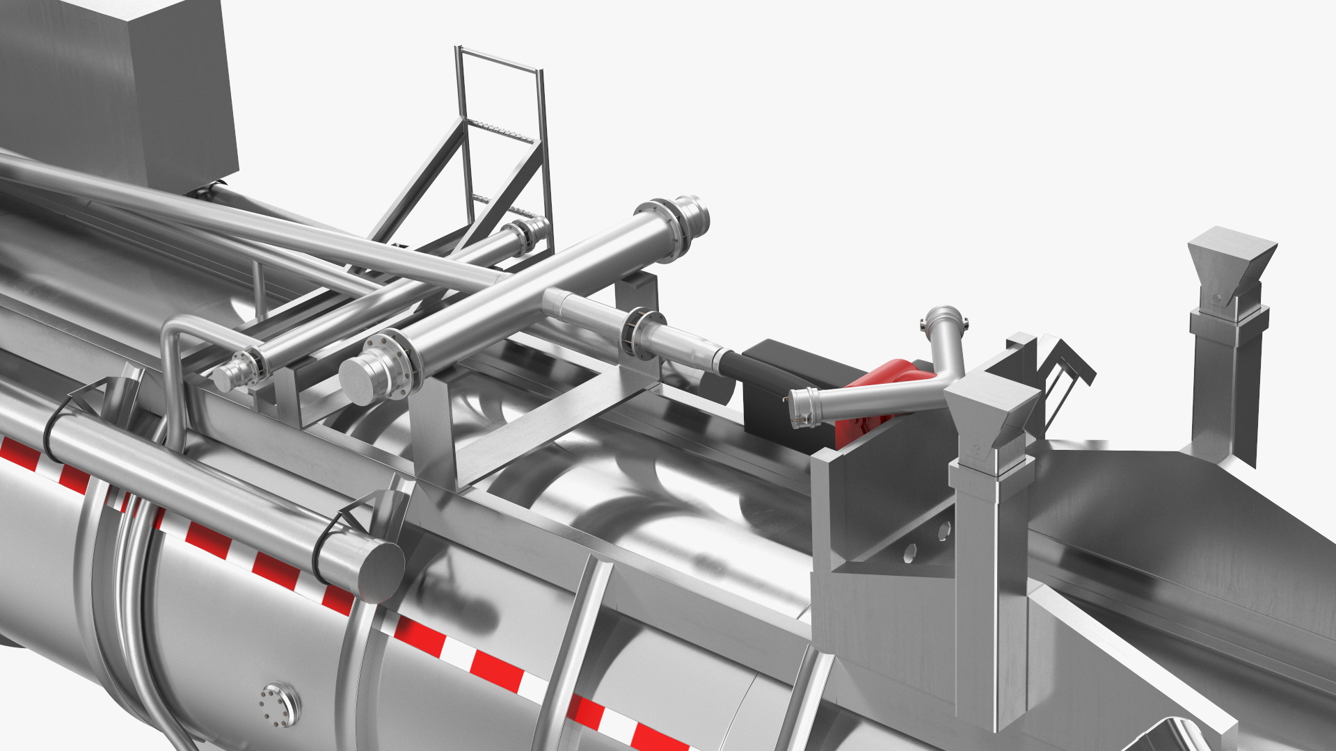 3D Food Grade Tank Trailer model