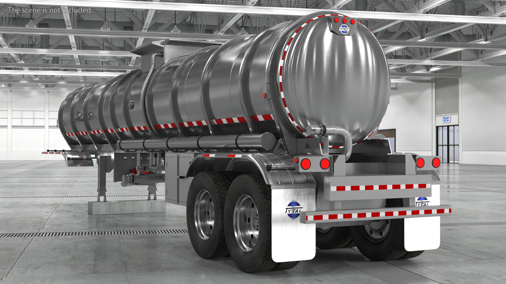 3D Food Grade Tank Trailer model