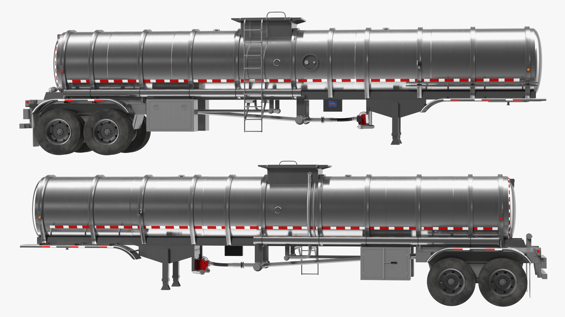 3D Food Grade Tank Trailer model