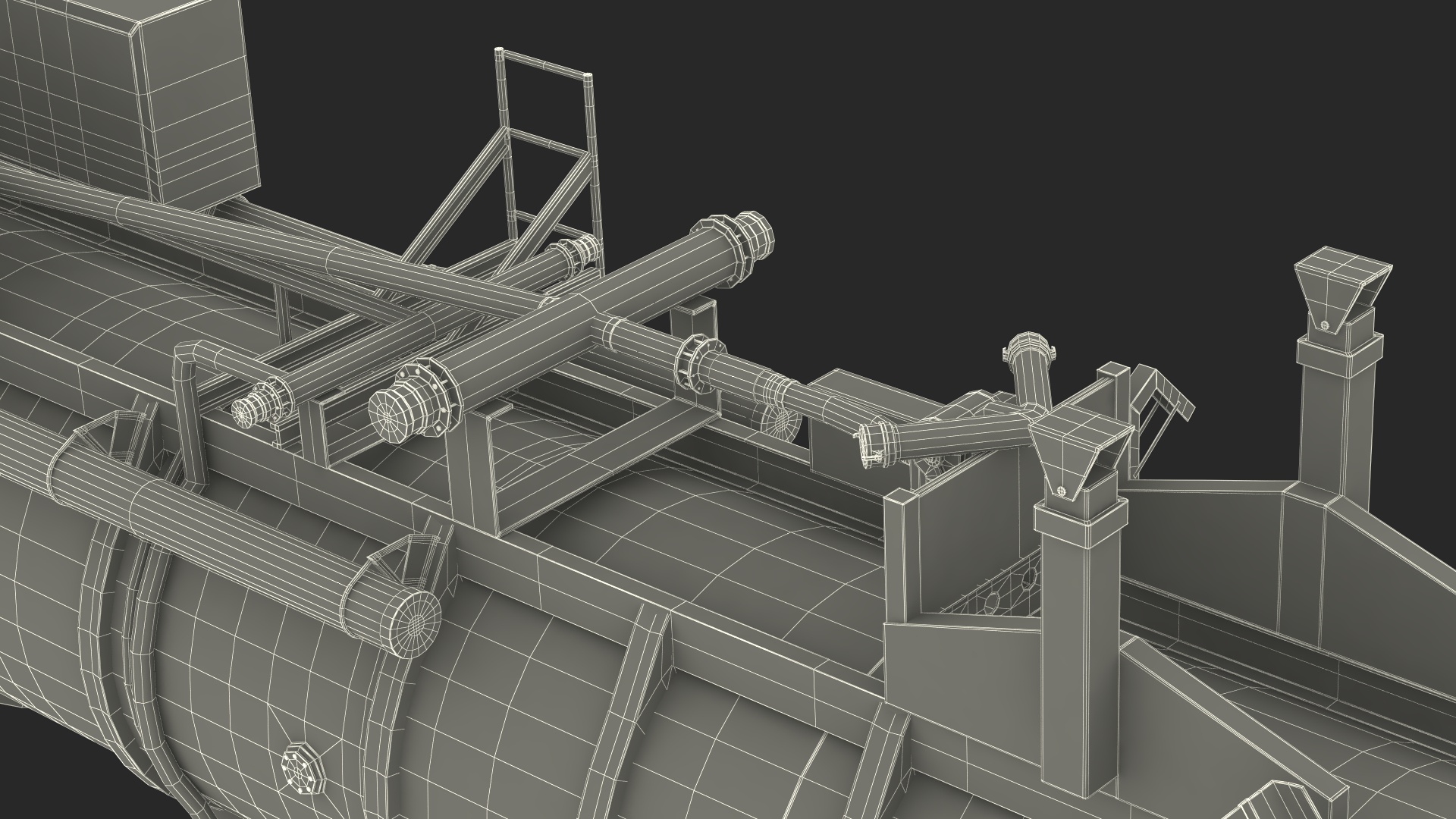 3D Food Grade Tank Trailer model