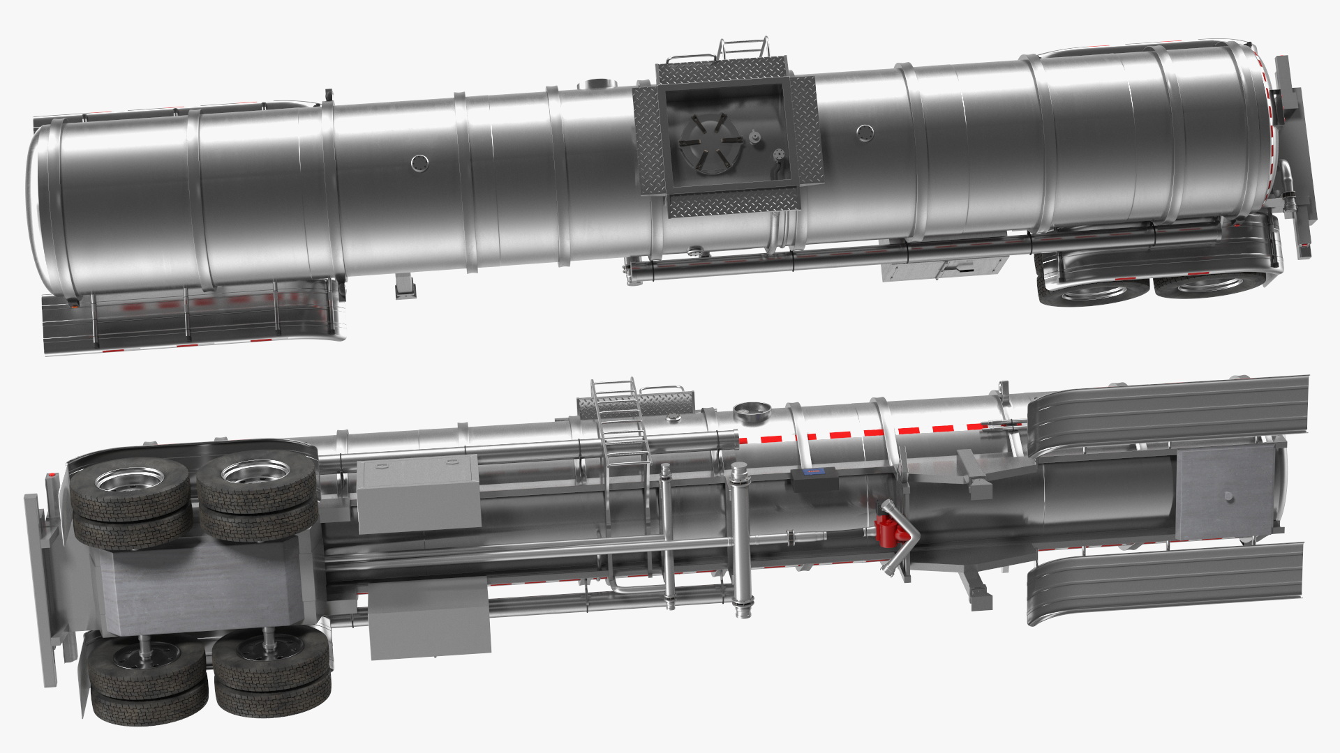 3D Food Grade Tank Trailer model
