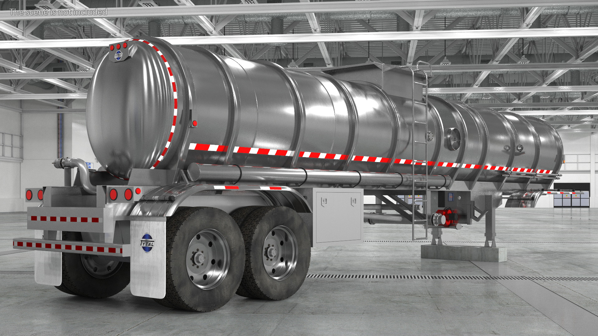 3D Food Grade Tank Trailer model