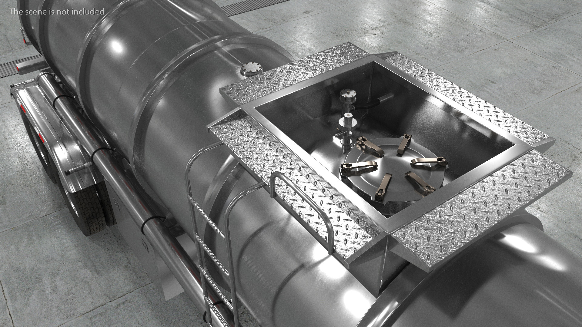 3D Food Grade Tank Trailer model