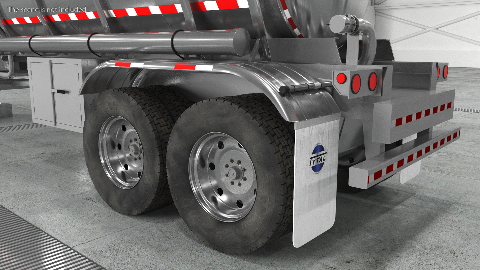 3D Food Grade Tank Trailer model
