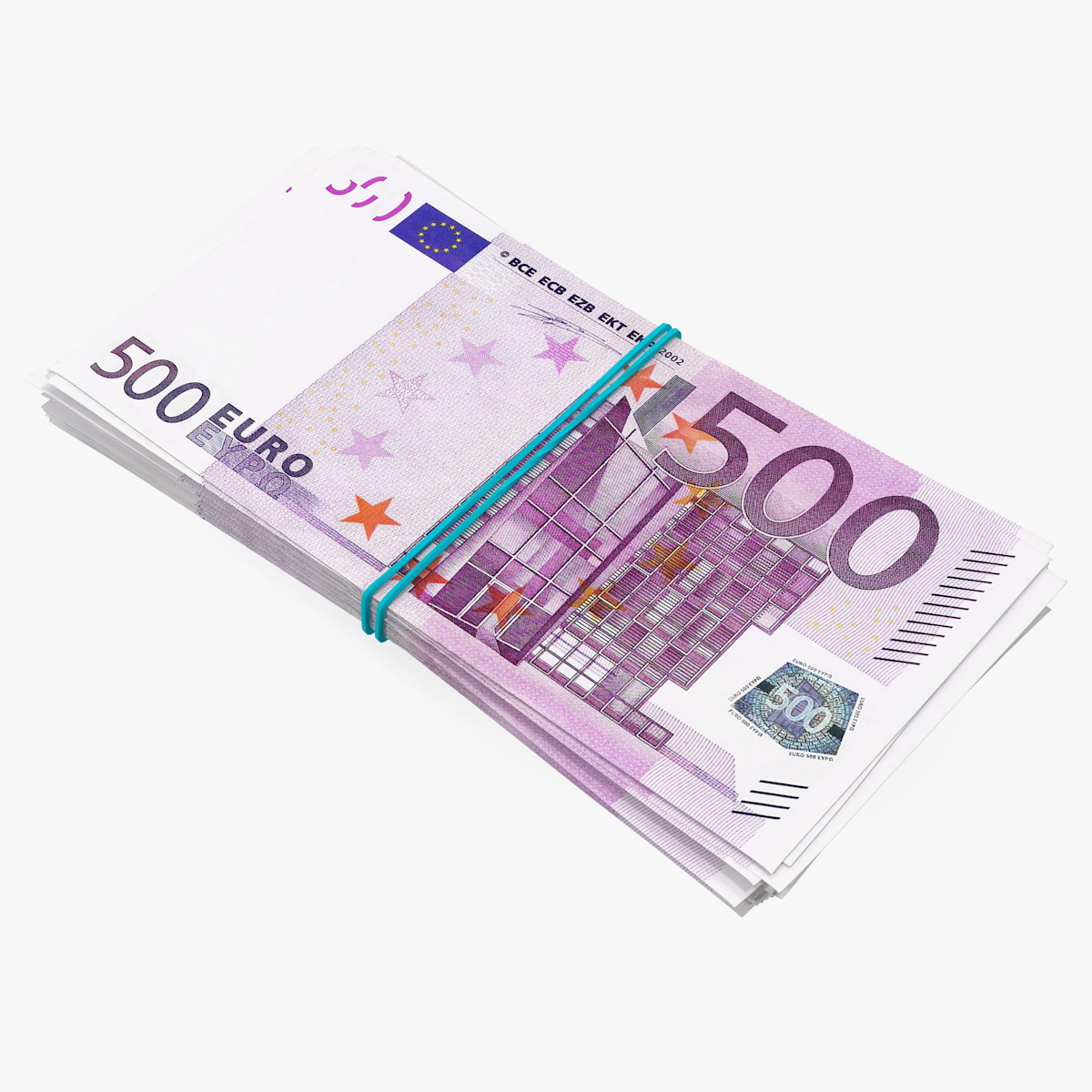 Bundle Euro Banknotes Bills - 3 Denominations, view 4