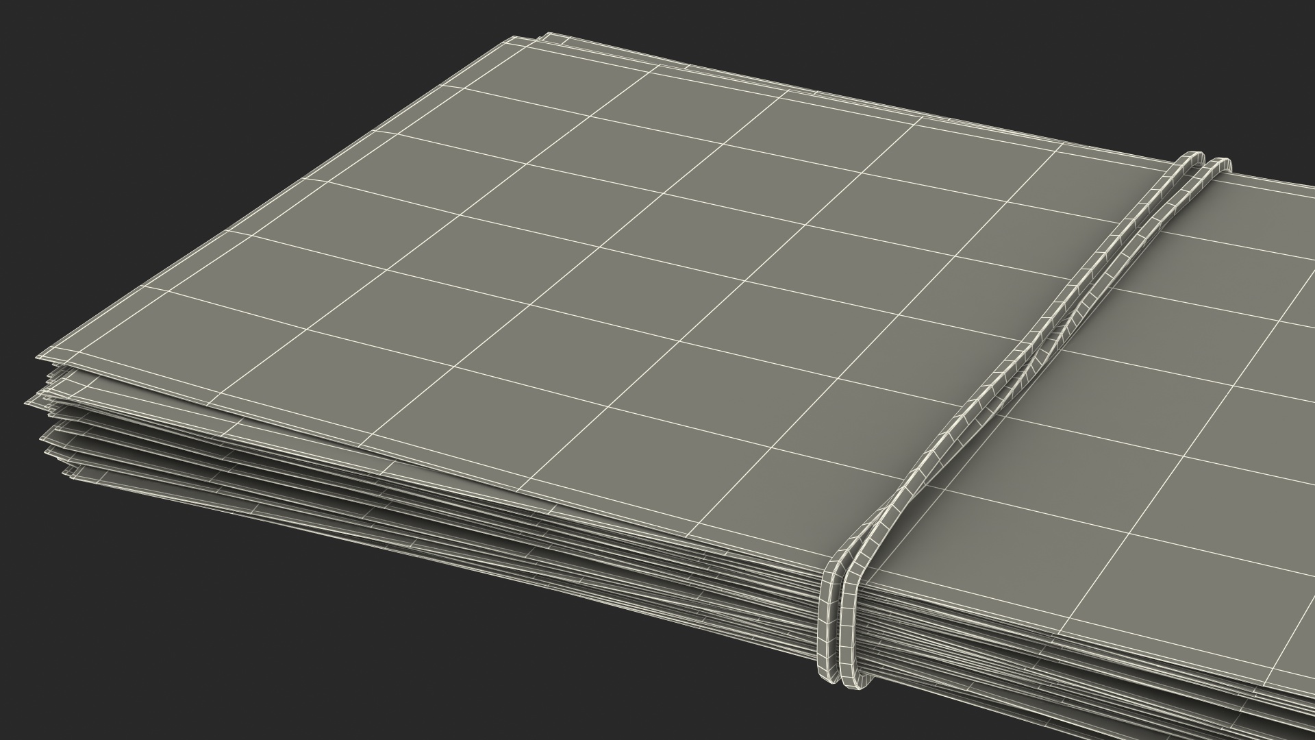Bundle of 500 Euro Banknotes Bills 3D model