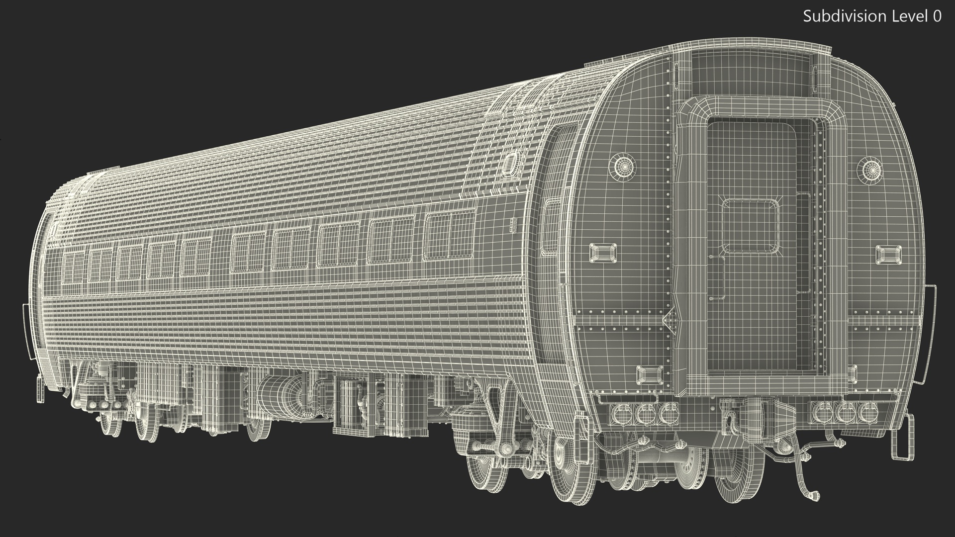 Railway Passenger Train Car Amtrak 3D model