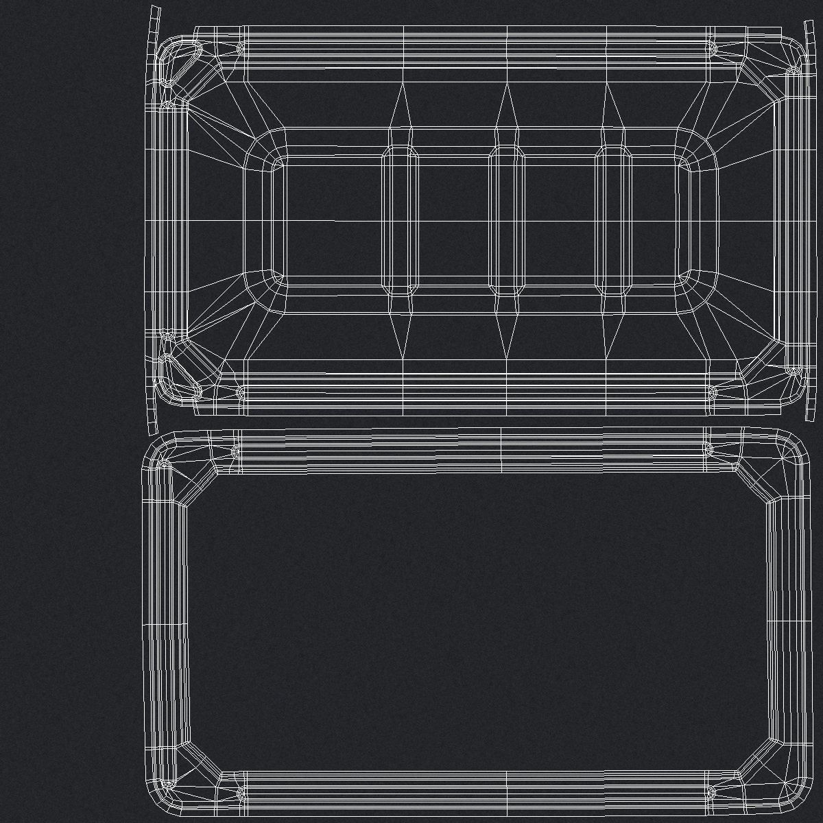 Folding Handle Trolley with Crates 3D model