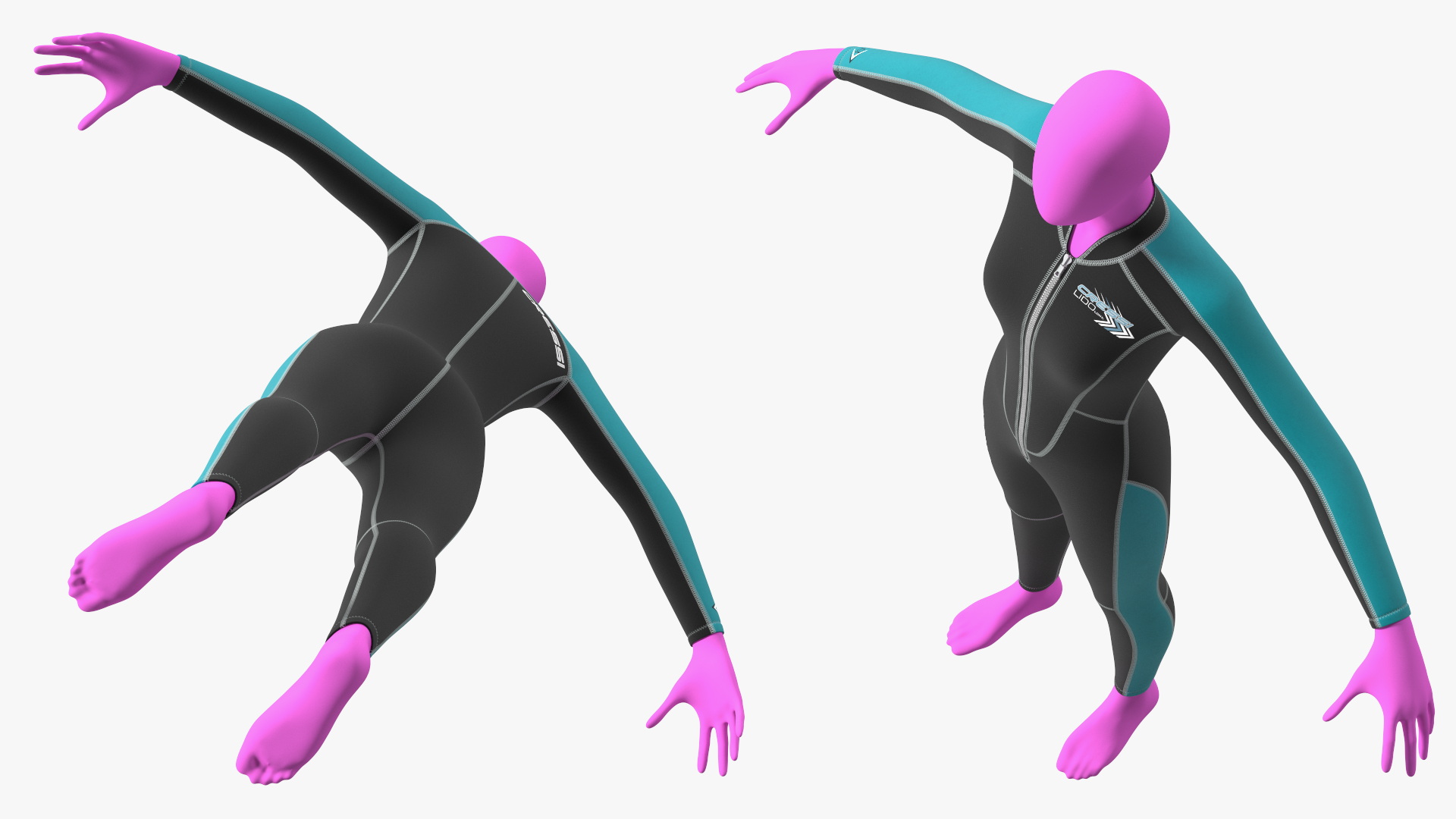 3D Woman Wetsuit Cressi Full Version model