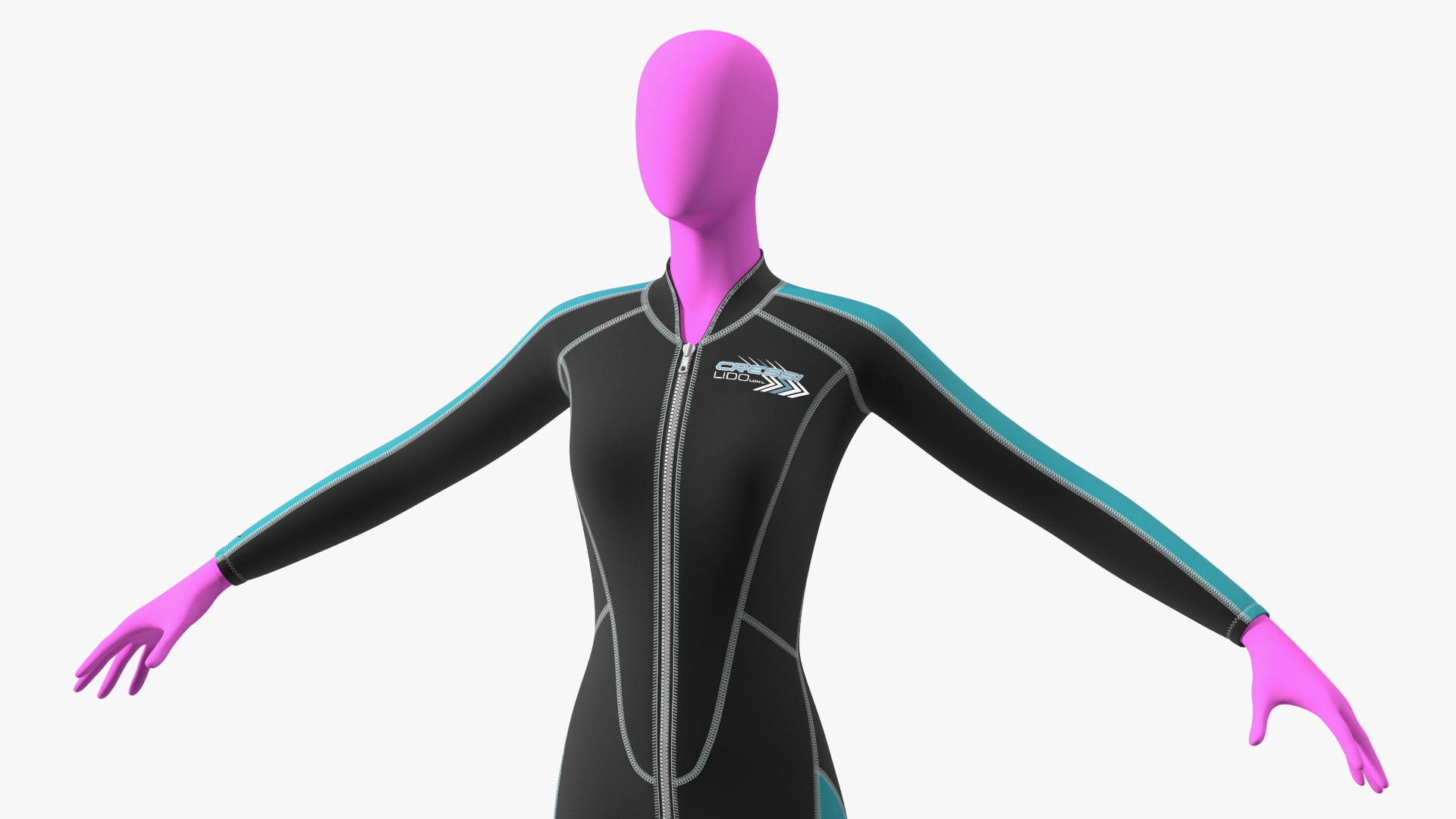 3D Woman Wetsuit Cressi Full Version model