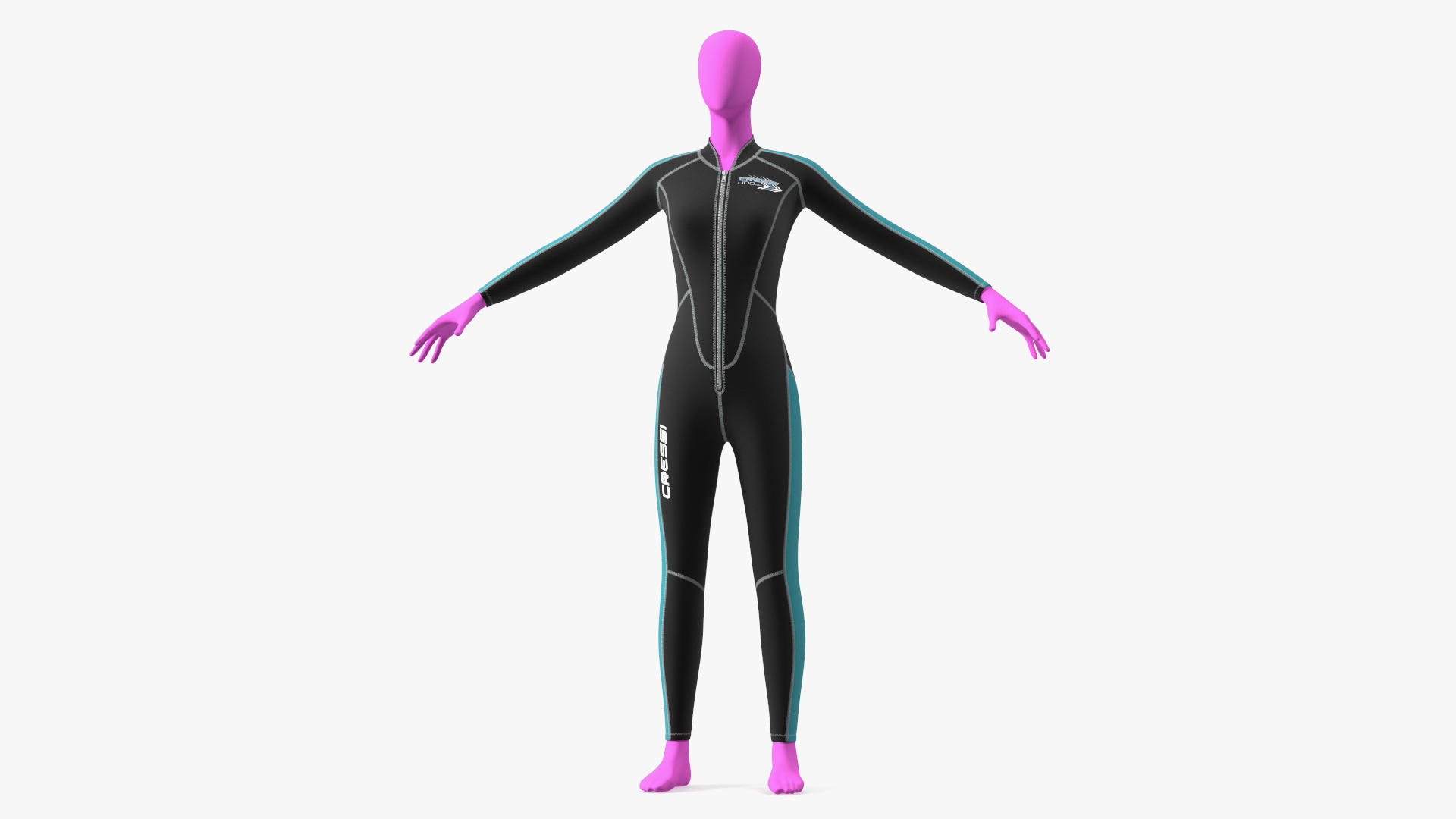 3D Woman Wetsuit Cressi Full Version model
