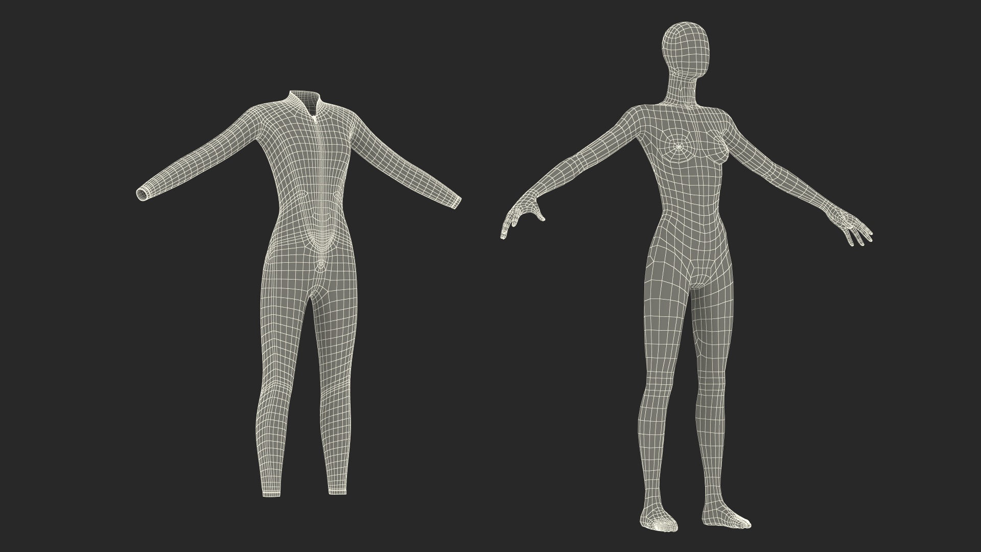 3D Woman Wetsuit Cressi Full Version model