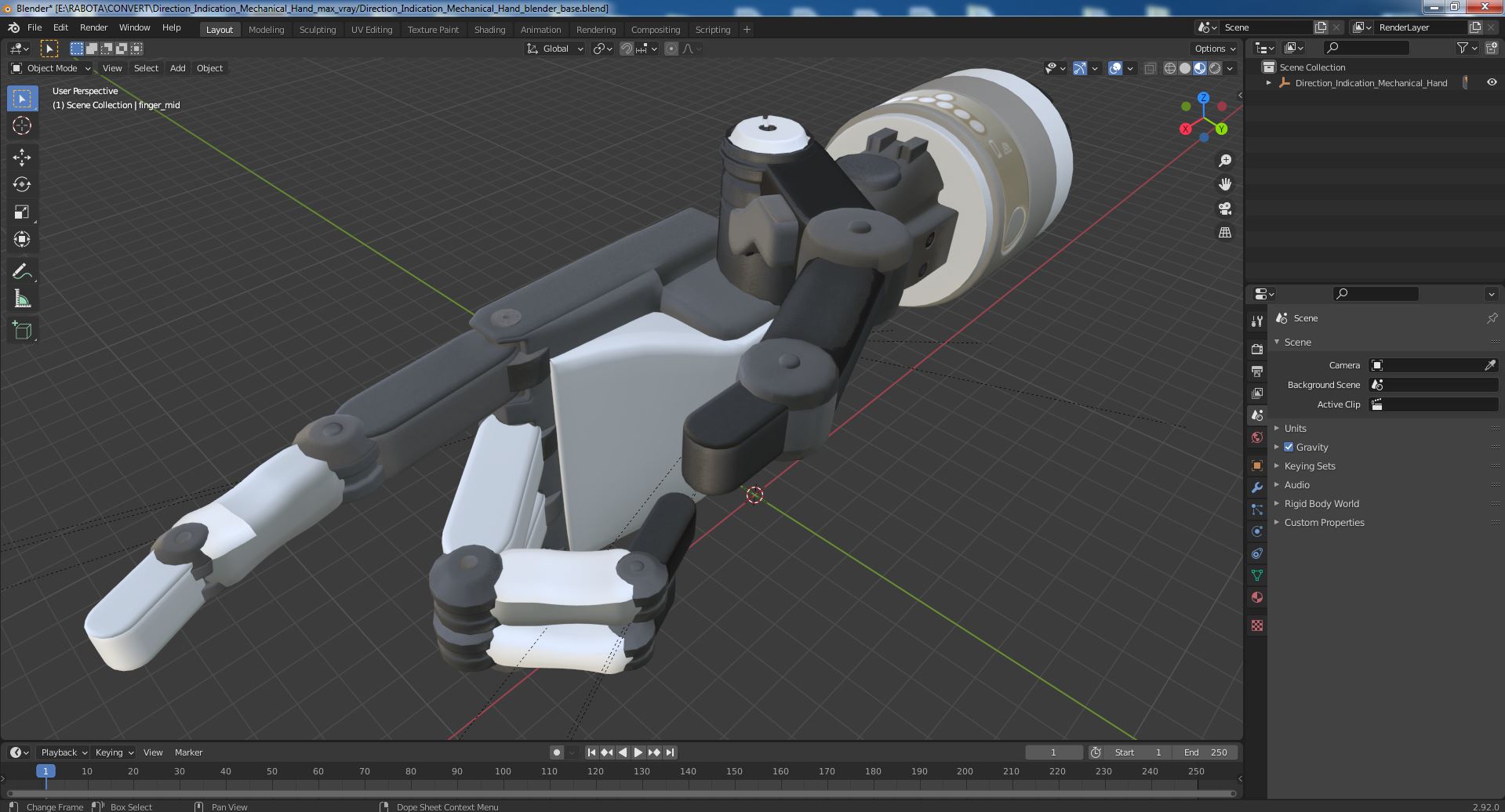 3D Direction Indication Mechanical Hand