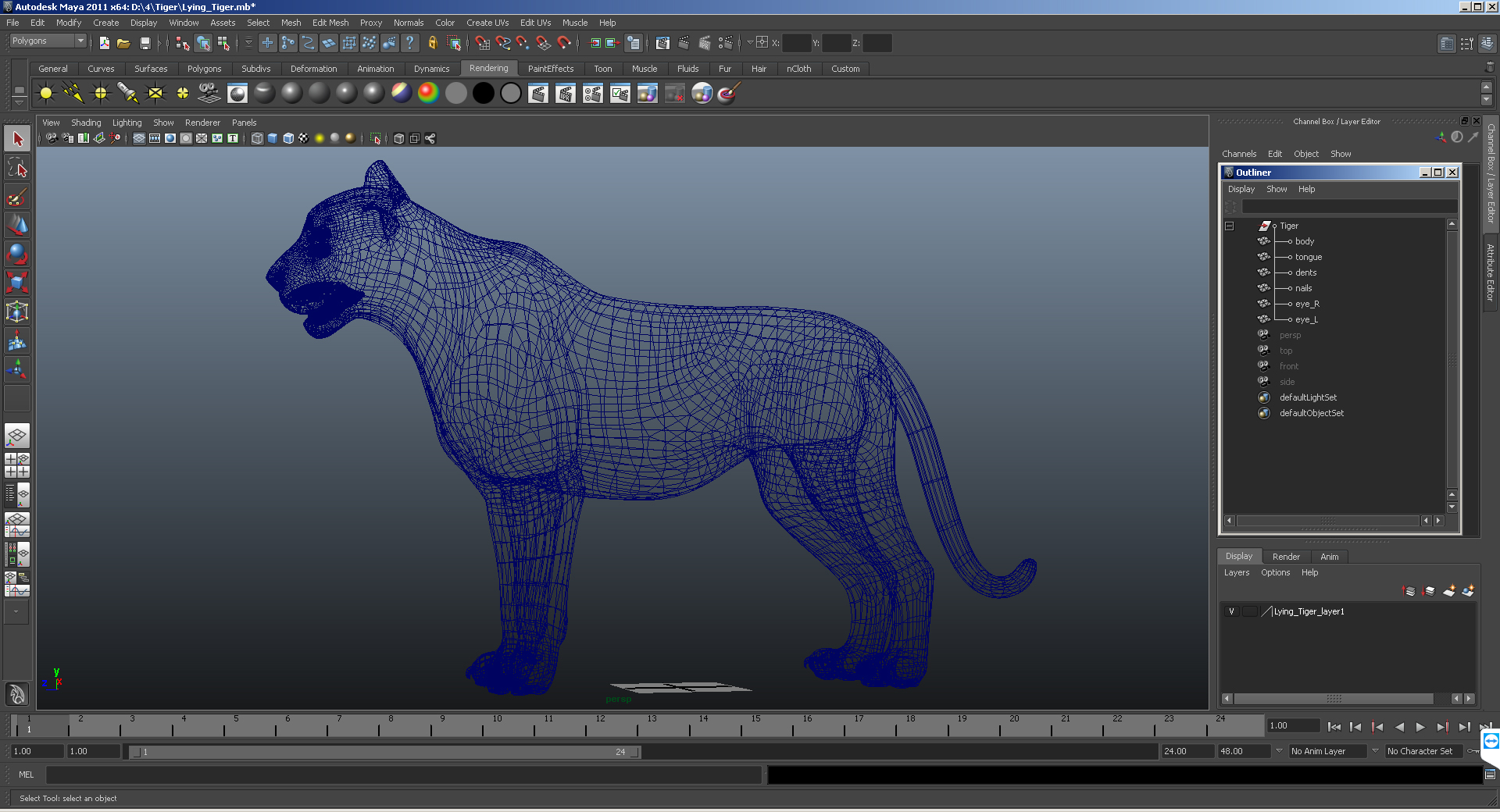 3D White Tiger