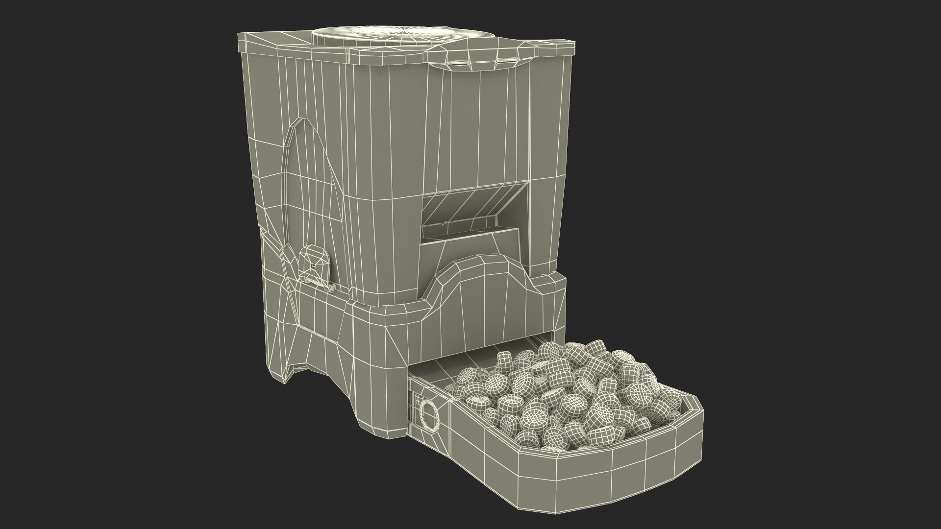 Pet Dry Food Dispenser 3D