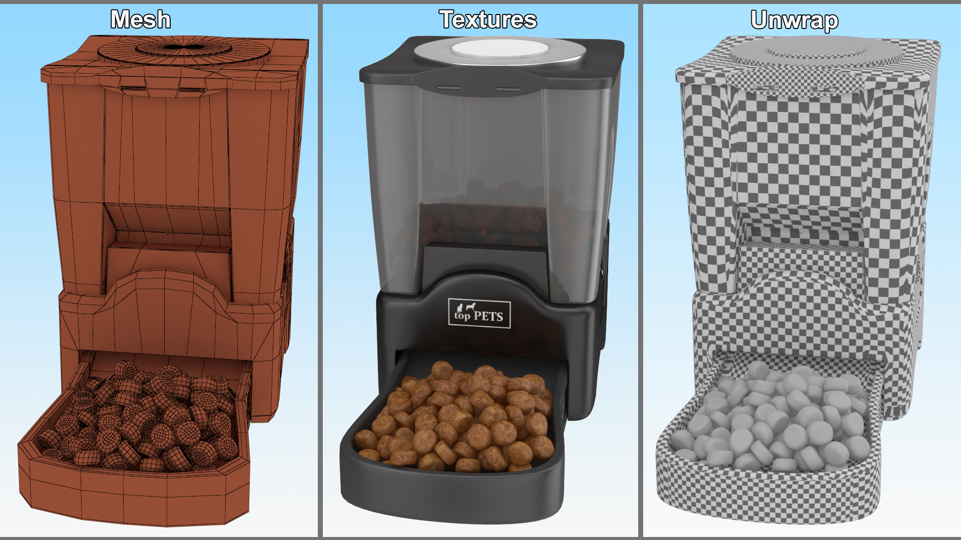 Pet Dry Food Dispenser 3D