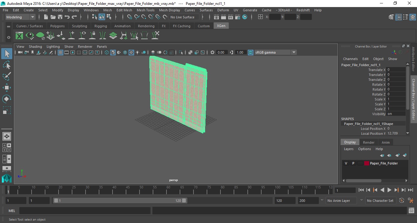 Paper File Folder 3D