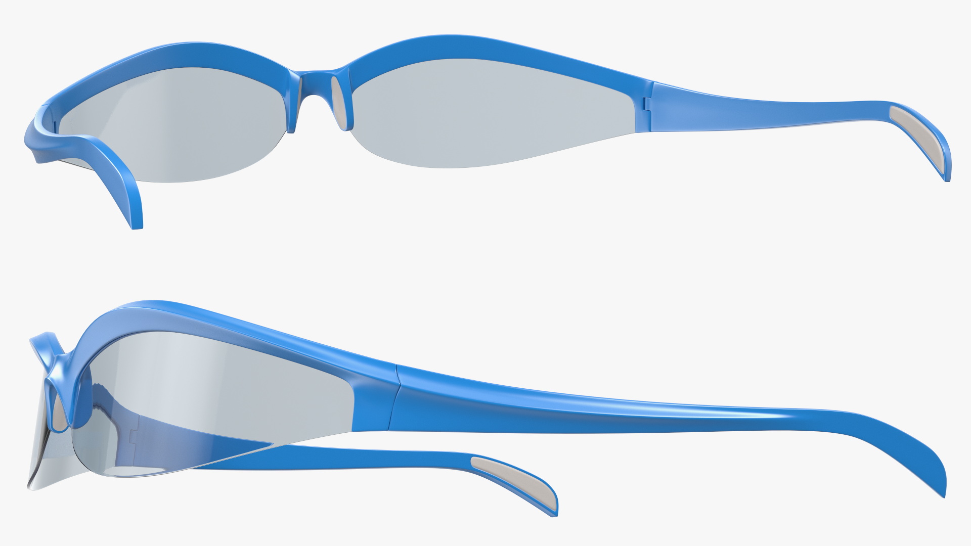 Sport Polarized Cycling Sunglasses Blue 3D model