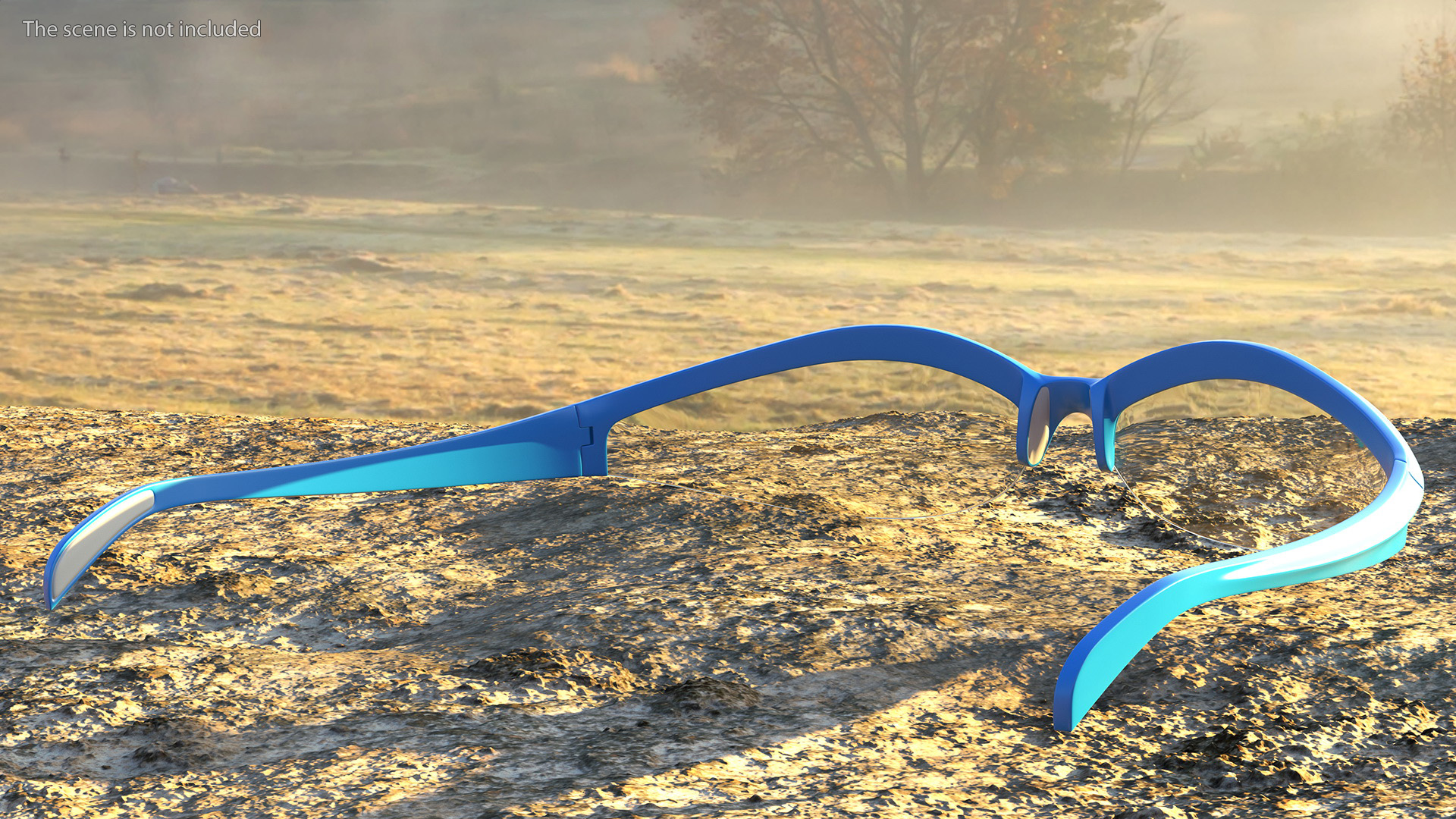 Sport Polarized Cycling Sunglasses Blue 3D model