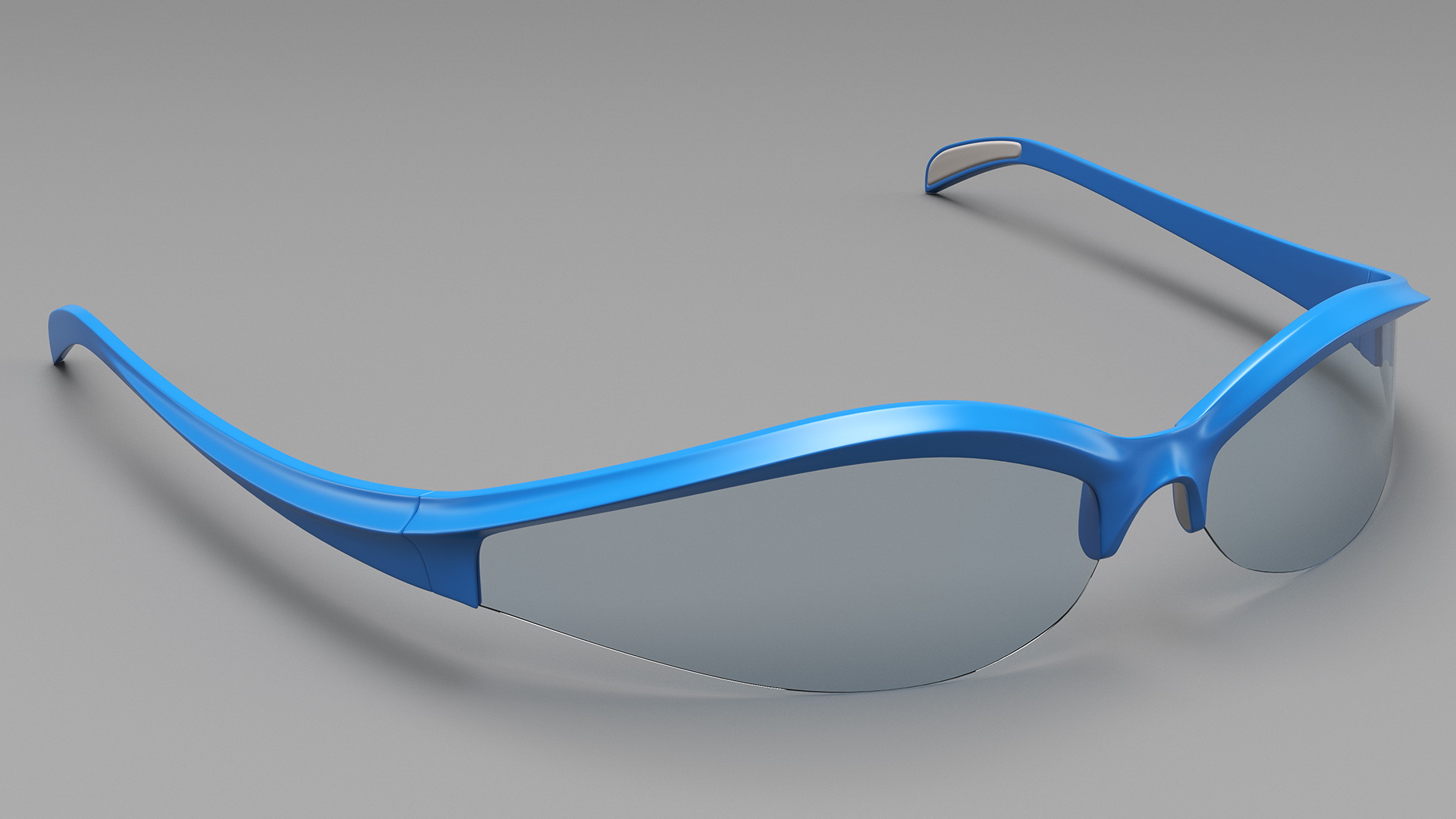 Sport Polarized Cycling Sunglasses Blue 3D model