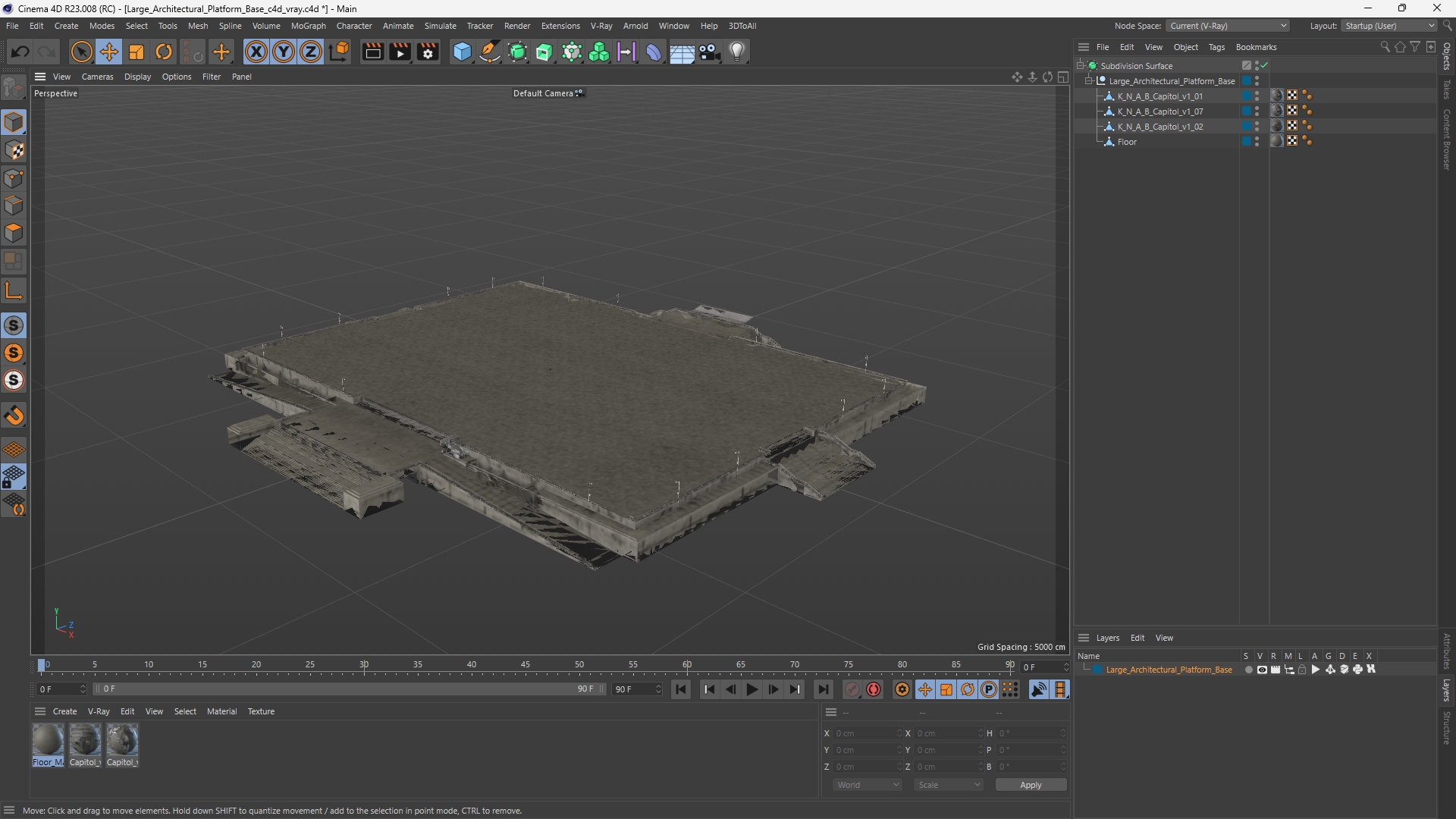 Large Architectural Platform Base - view 12
