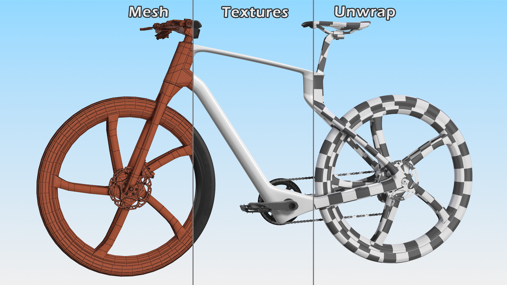 Superstrata E Carbon Electric Bike White Rigged 3D