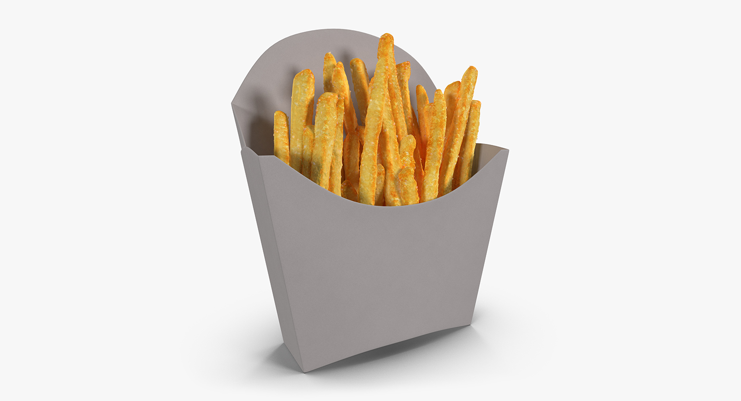 Hamburger and French Fry 3D model