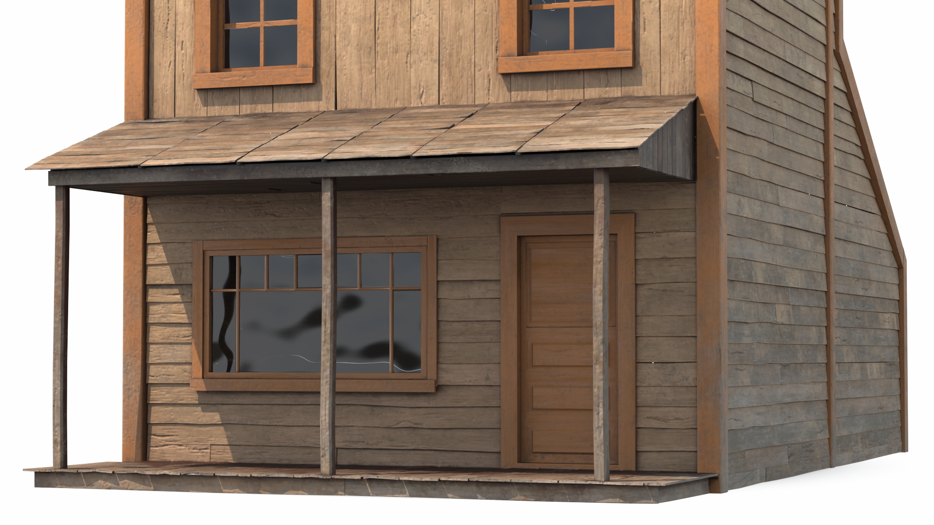 3D Western House With Terrace