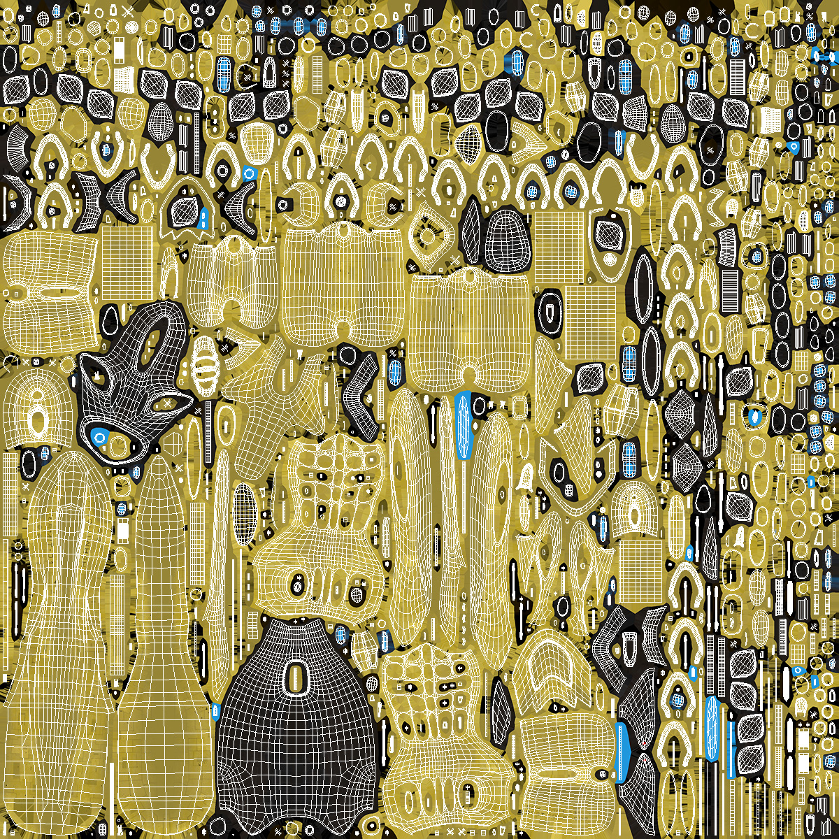 3D Concept Space Warship Yellow model