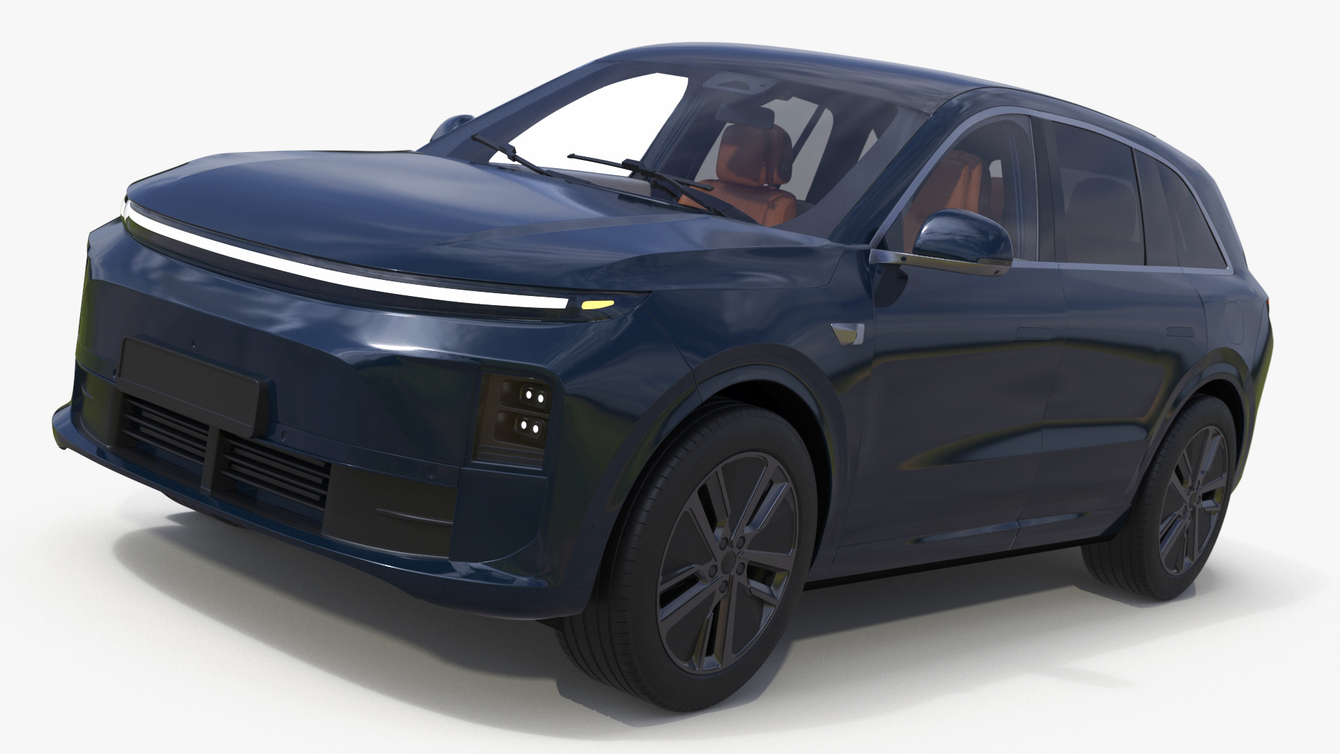 3D Electric SUV Ocean Blue model
