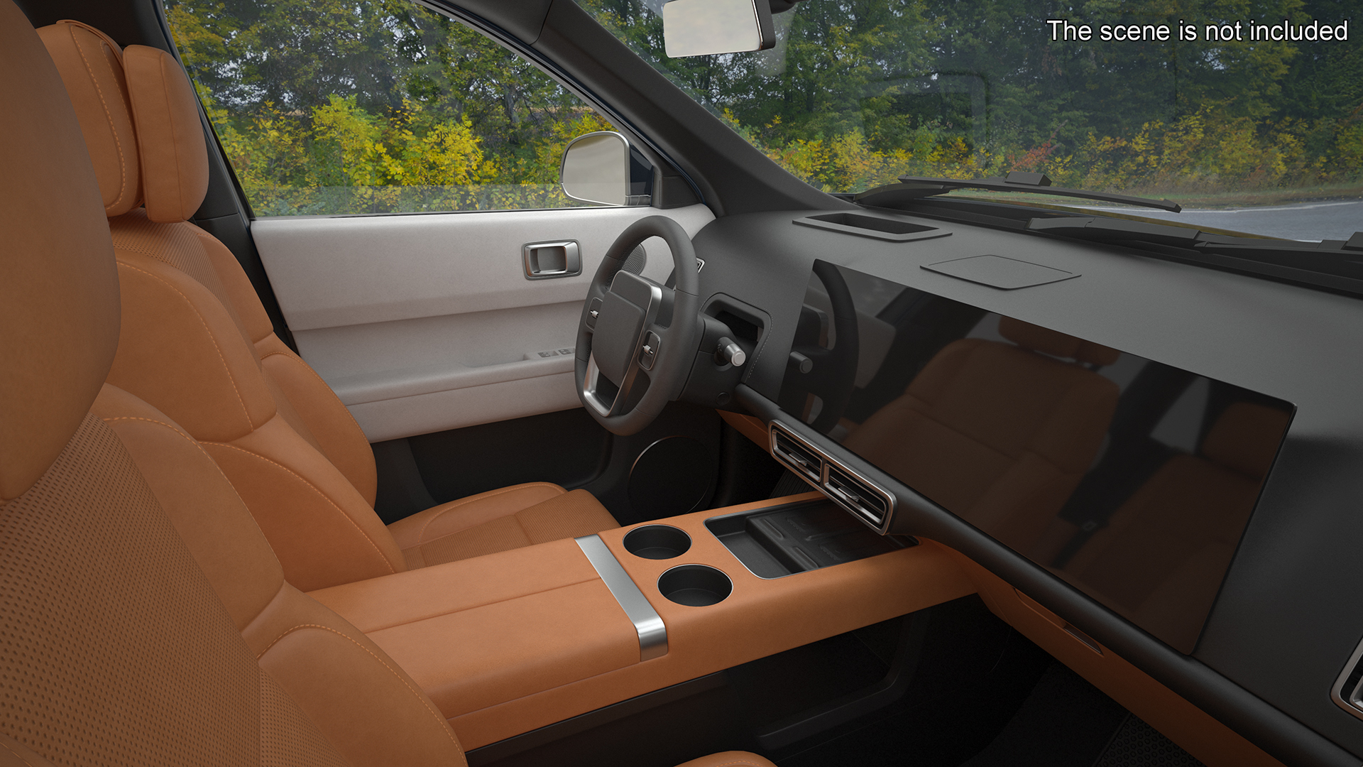 3D Electric SUV Ocean Blue model