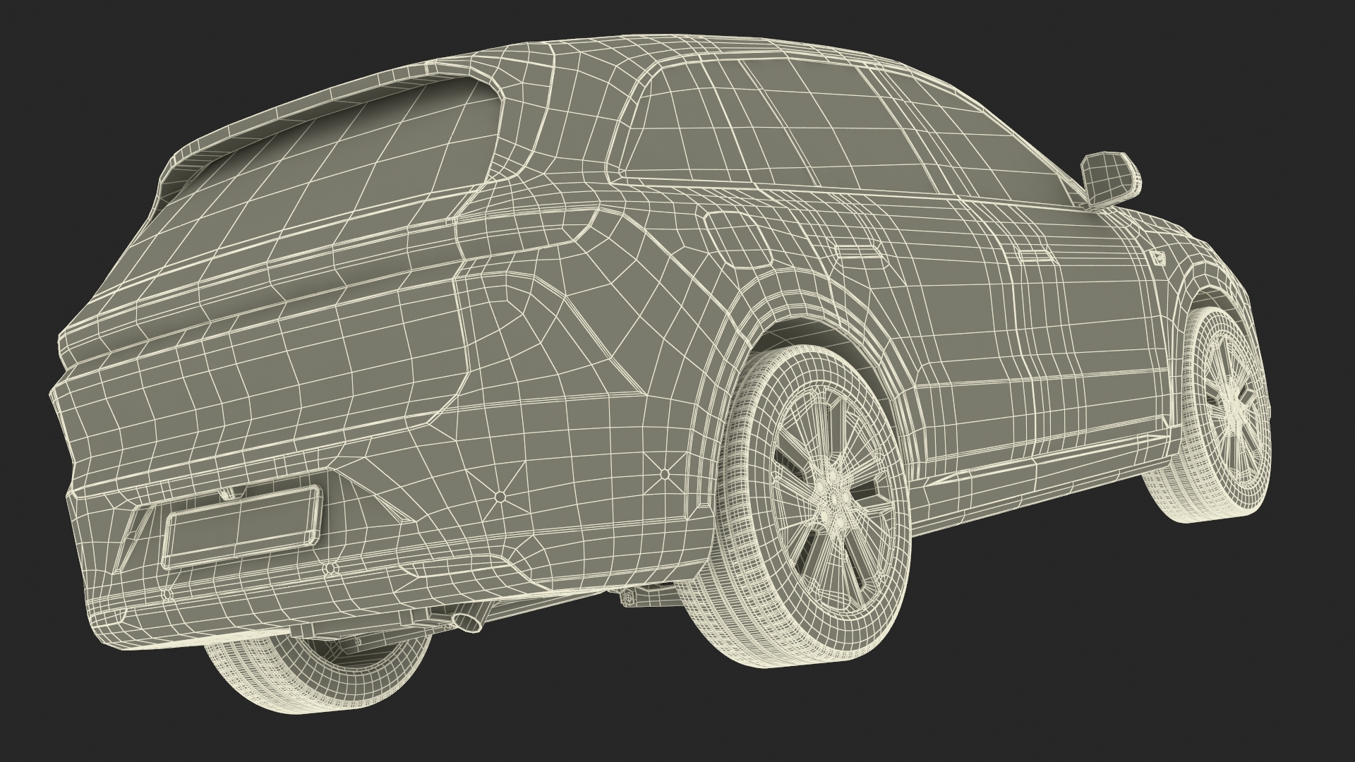 3D Electric SUV Ocean Blue model