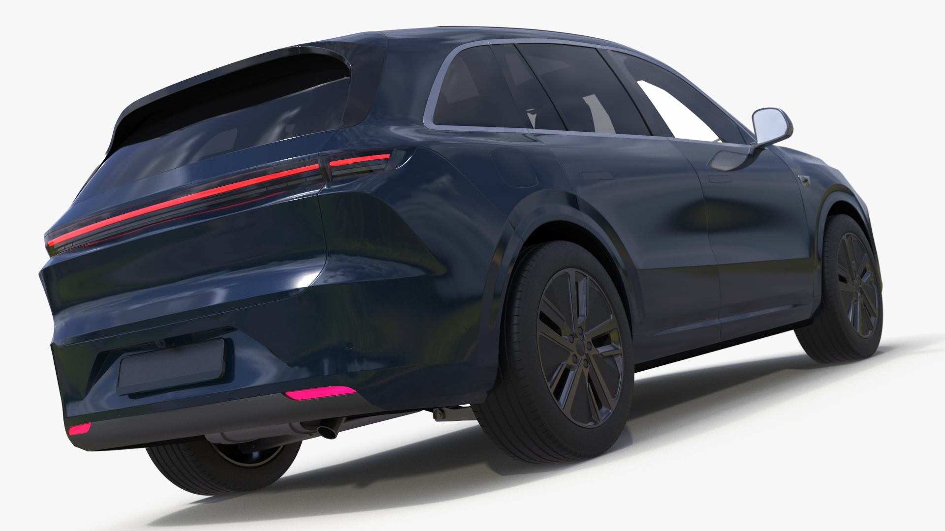 3D Electric SUV Ocean Blue model