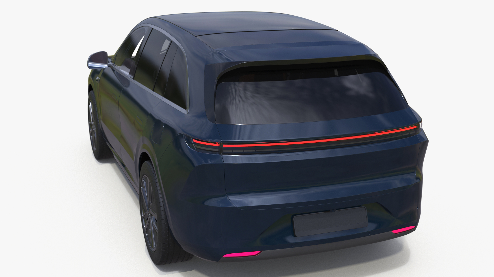 3D Electric SUV Ocean Blue model