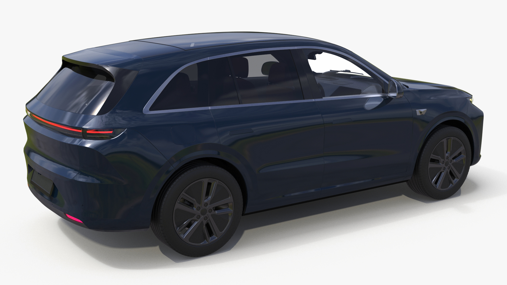 3D Electric SUV Ocean Blue model