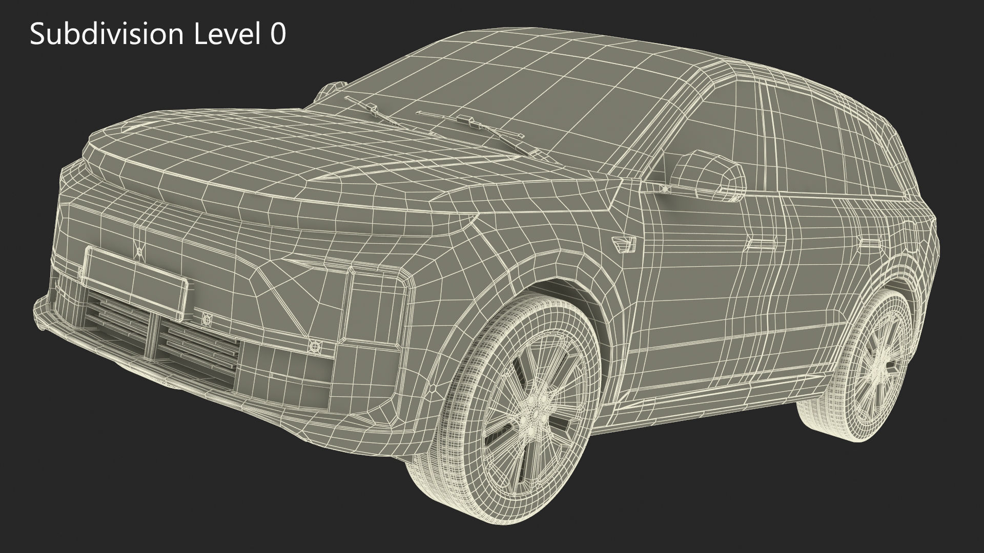 3D Electric SUV Ocean Blue model