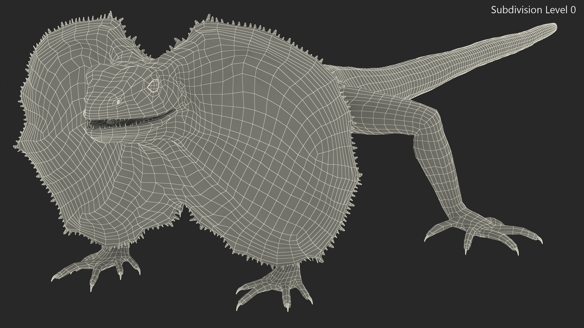 3D Frillneck Lizard Rigged model