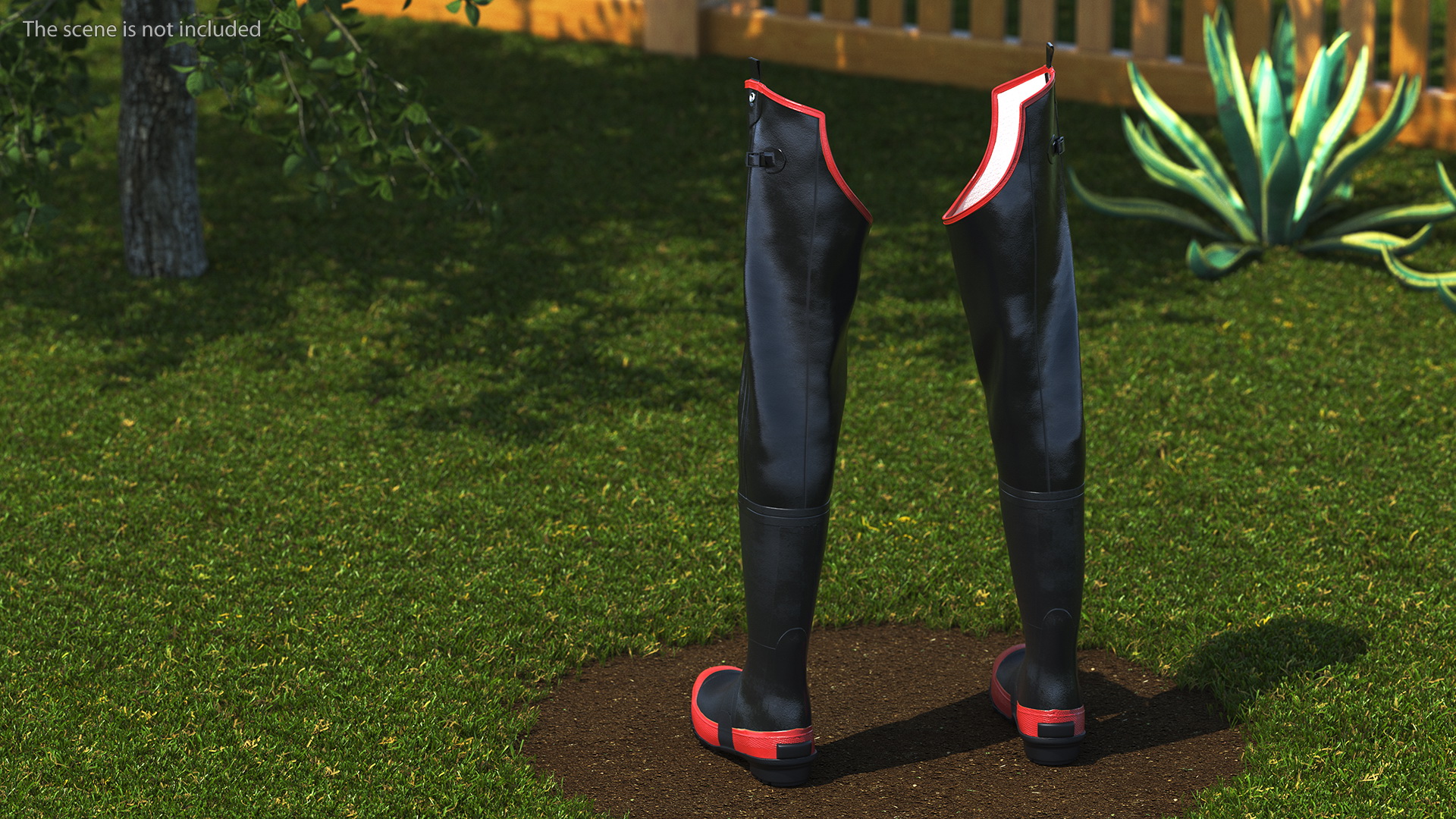 Waterproof Hip Waders for Work Red 3D model
