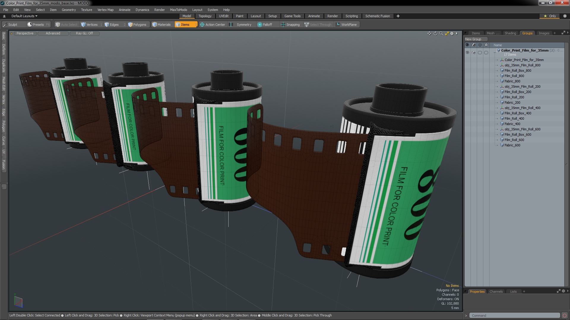 3D model Color Print Film for 35mm