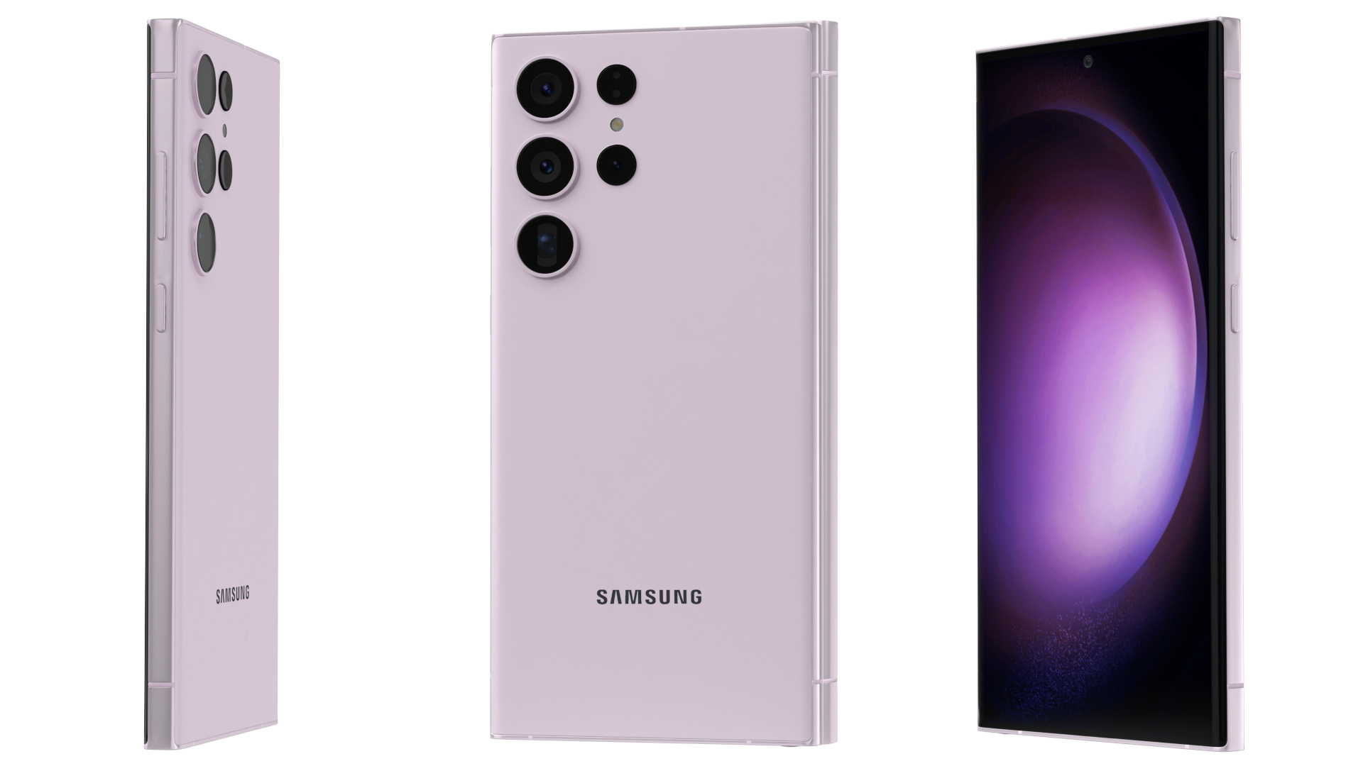 Flagship Smartphone Samsung Galaxy S23 Lavender 3D