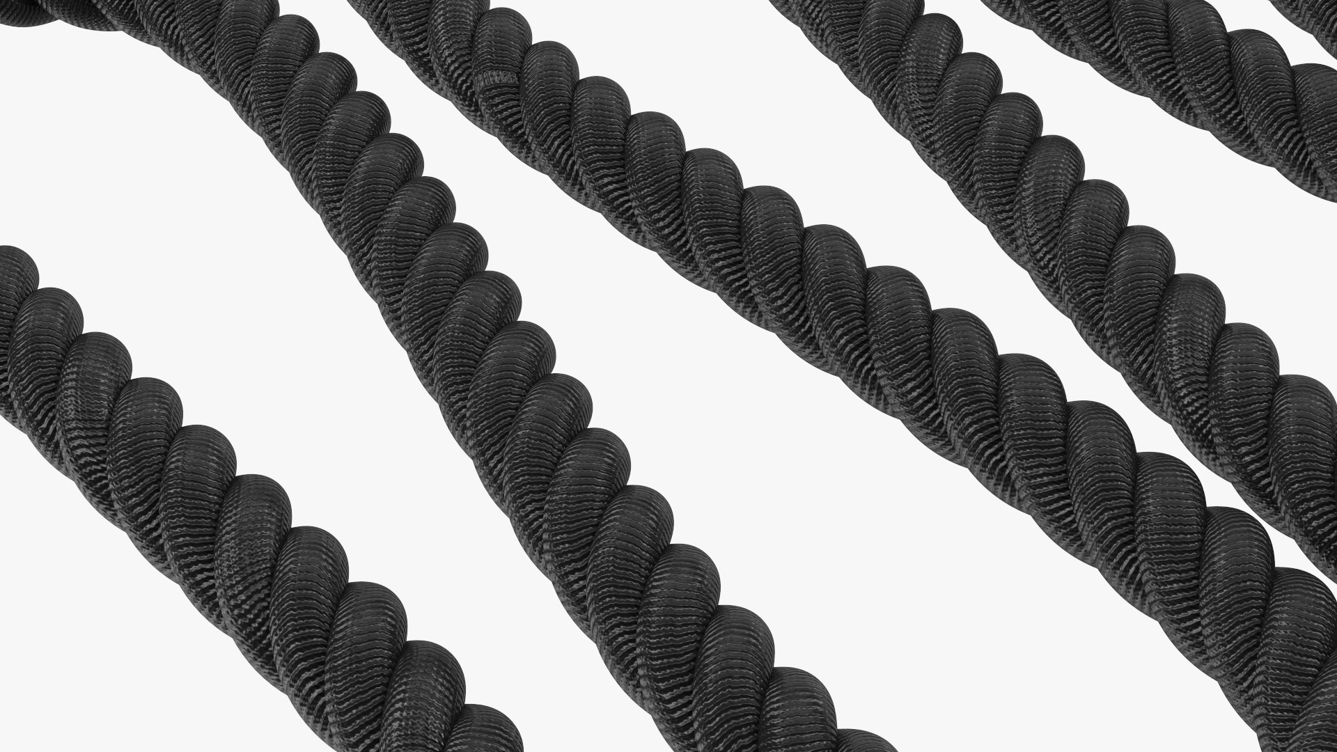 3D Pure2Improve Battle Rope Black with Red Handle