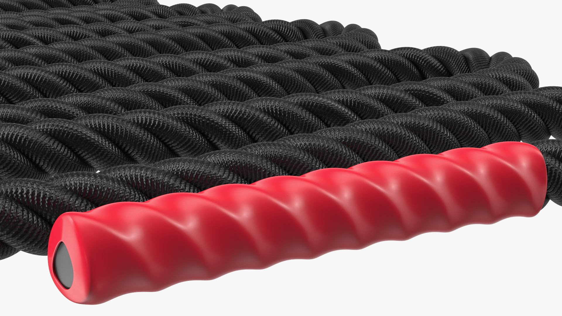 3D Pure2Improve Battle Rope Black with Red Handle